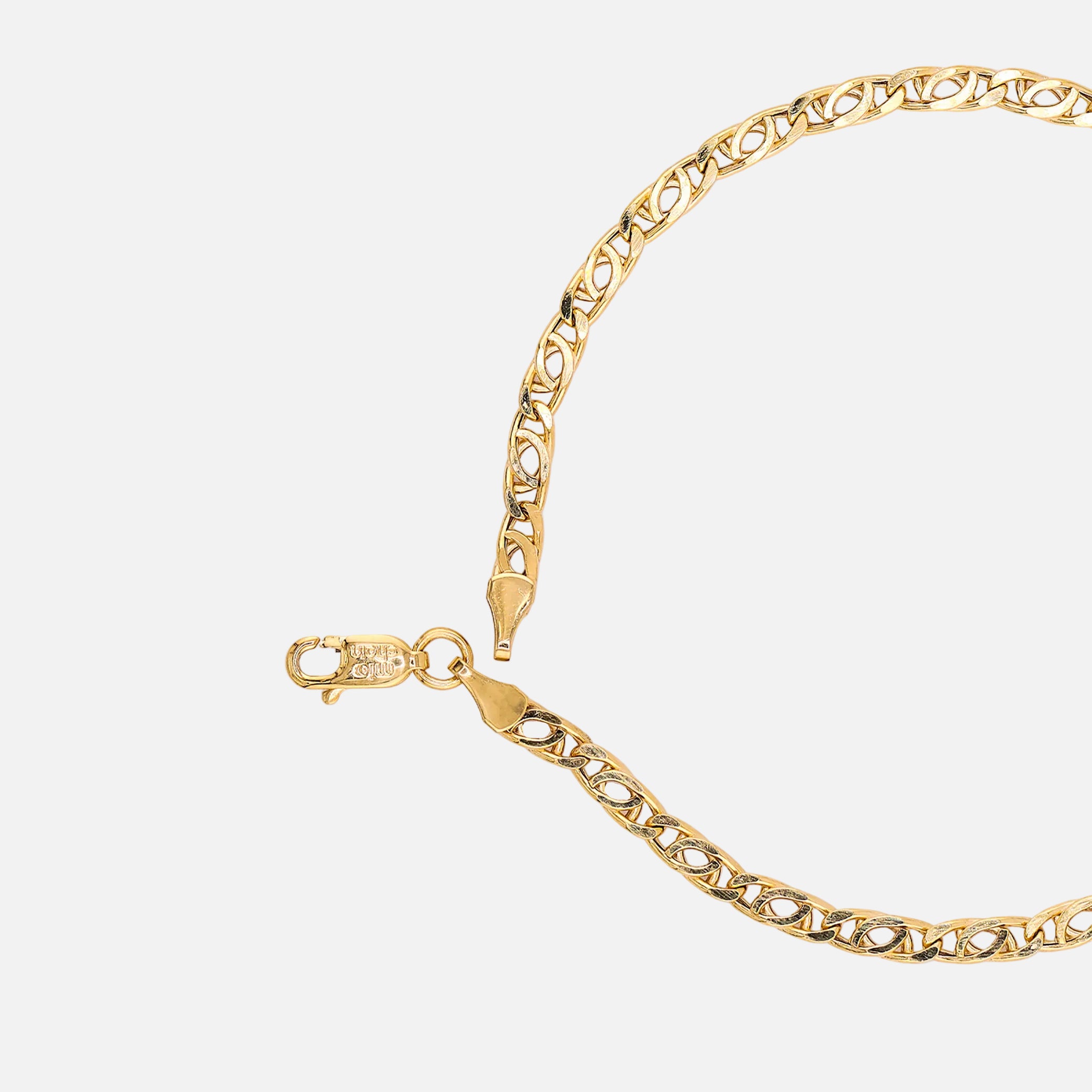 Pulso Tejido Ojo de Tigre en Oro de 14K