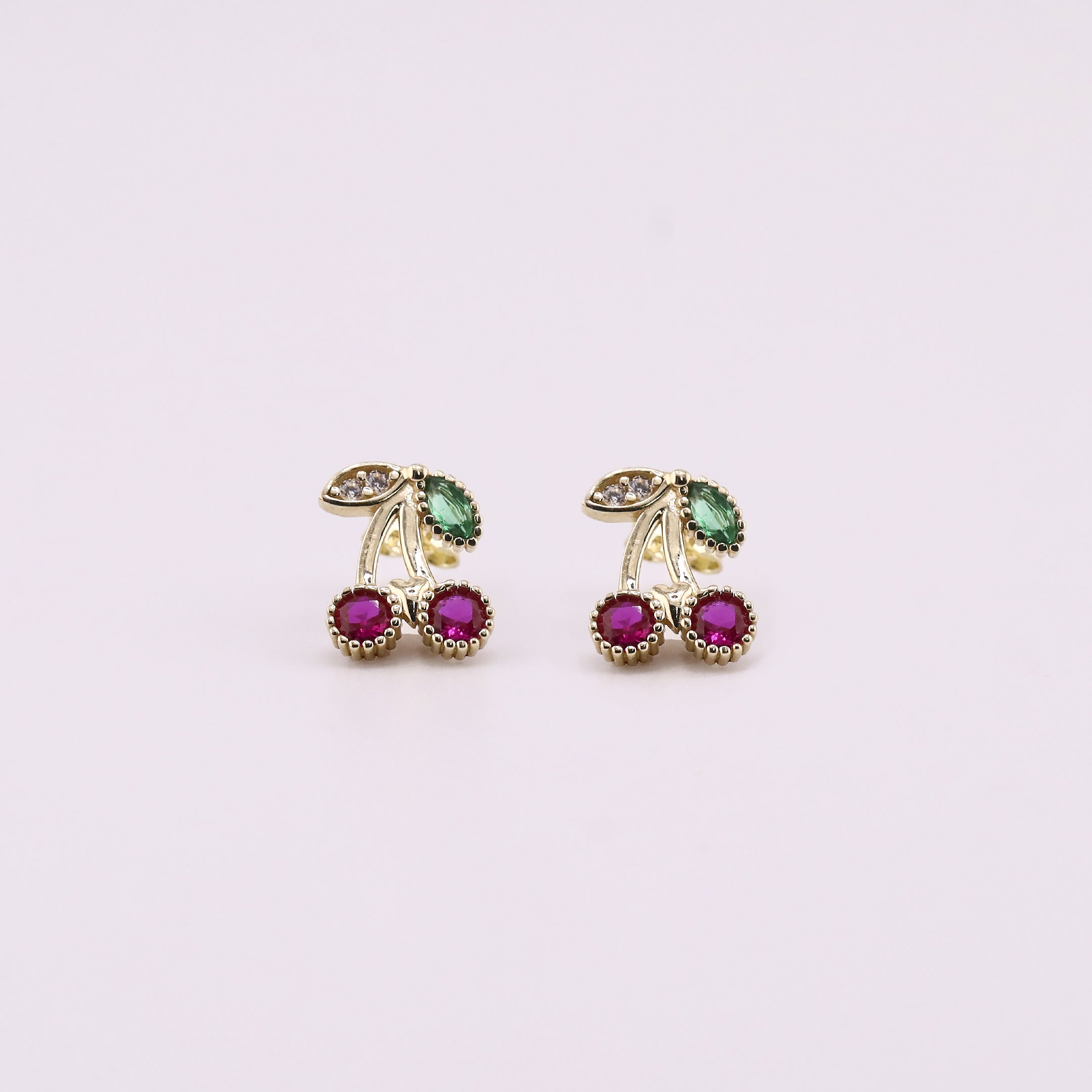 Aretes de Oro Cherry de 10K