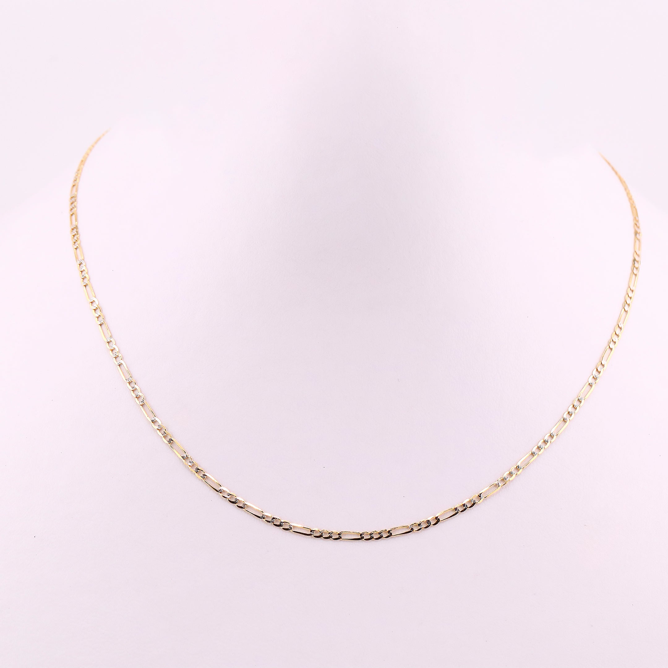 Cadena 3x1 Diamantada en Oro de 14K