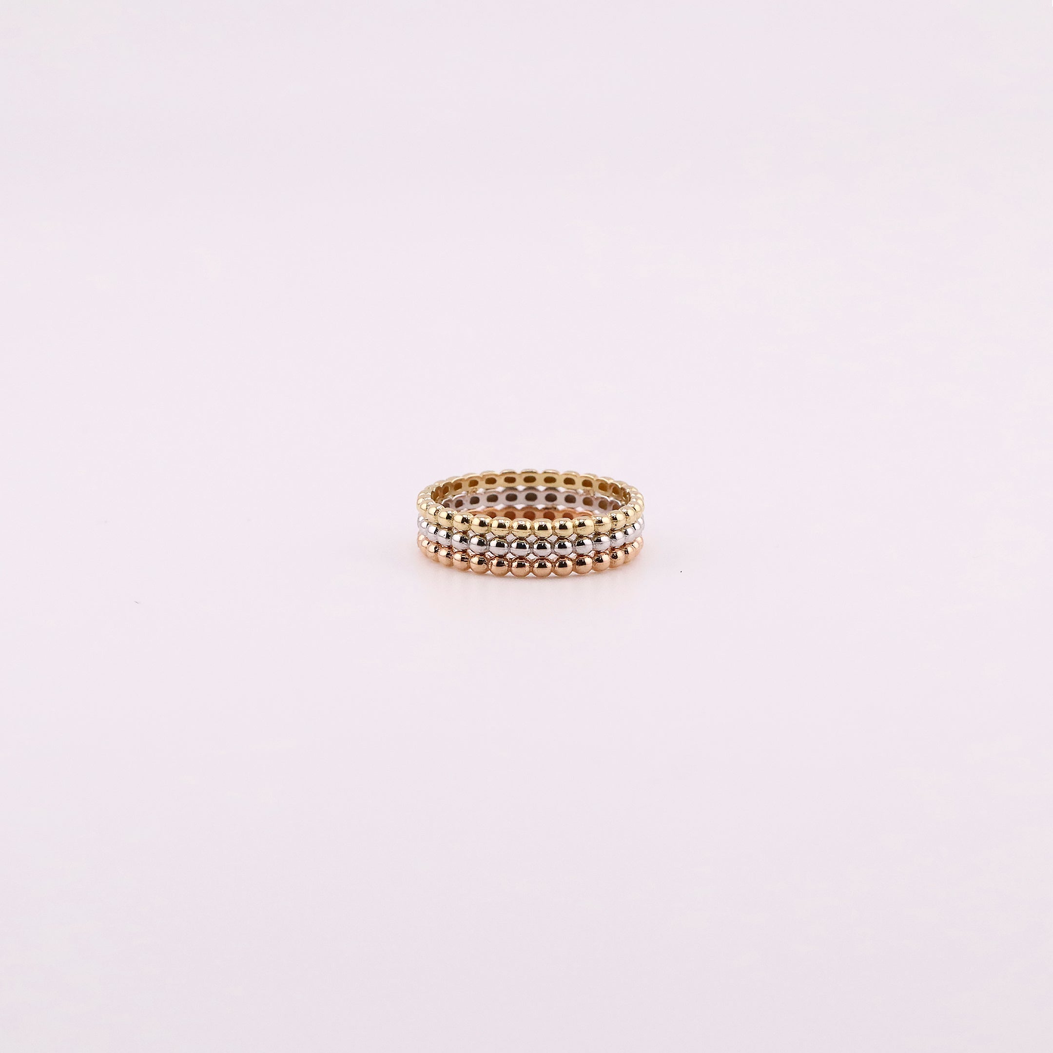 Anillo Triple Tonos de Oro en 14K