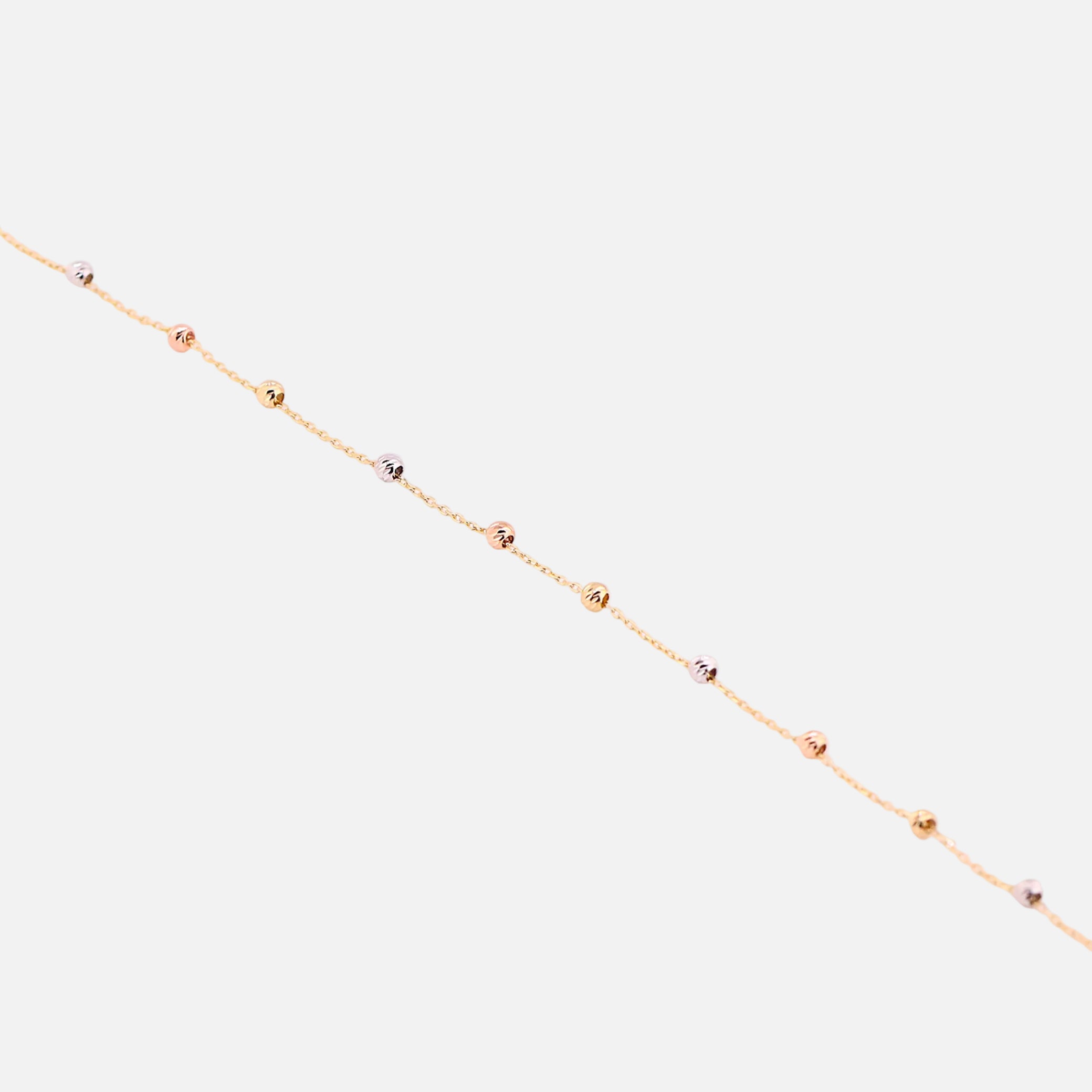 Pulsera Borlas Tonos en Oro de 14K