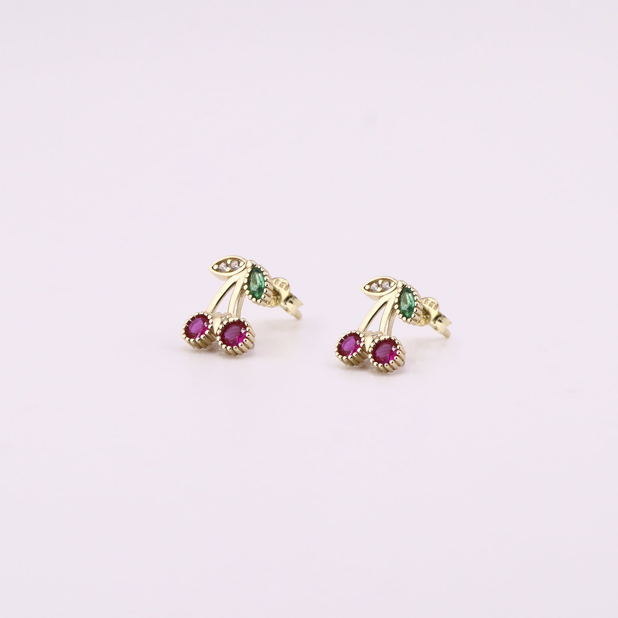 Aretes de Oro Cherry de 10K