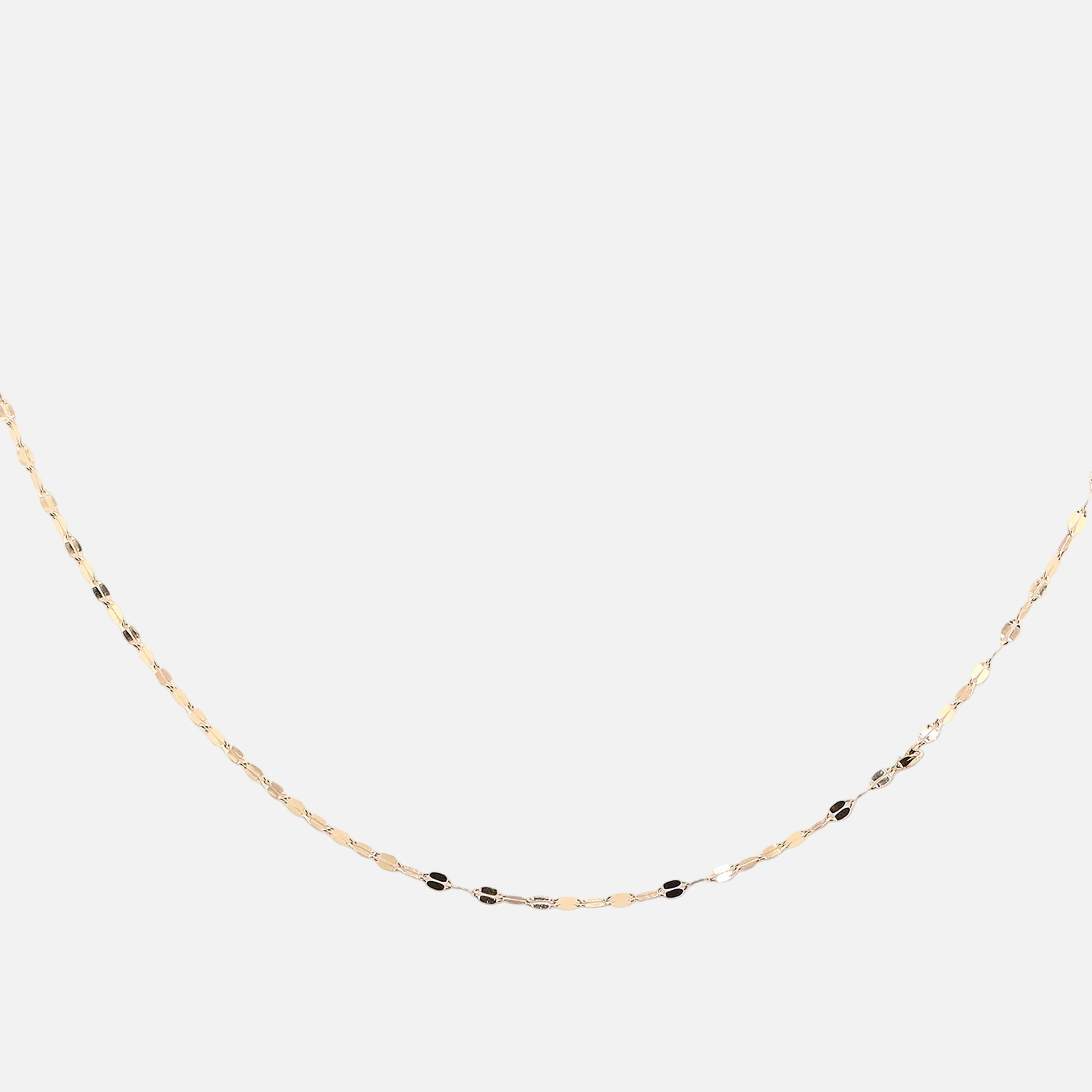 Cadena Granito Café Tonos en Oro de 14K