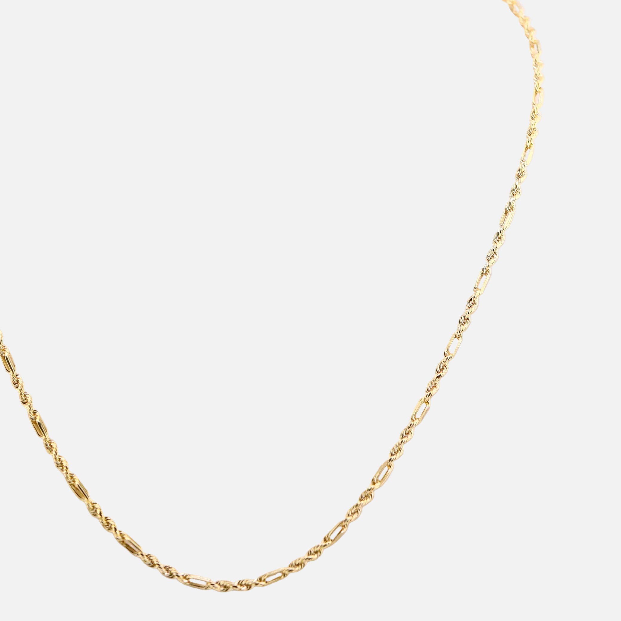 Cadena Figaro en Oro de 14K