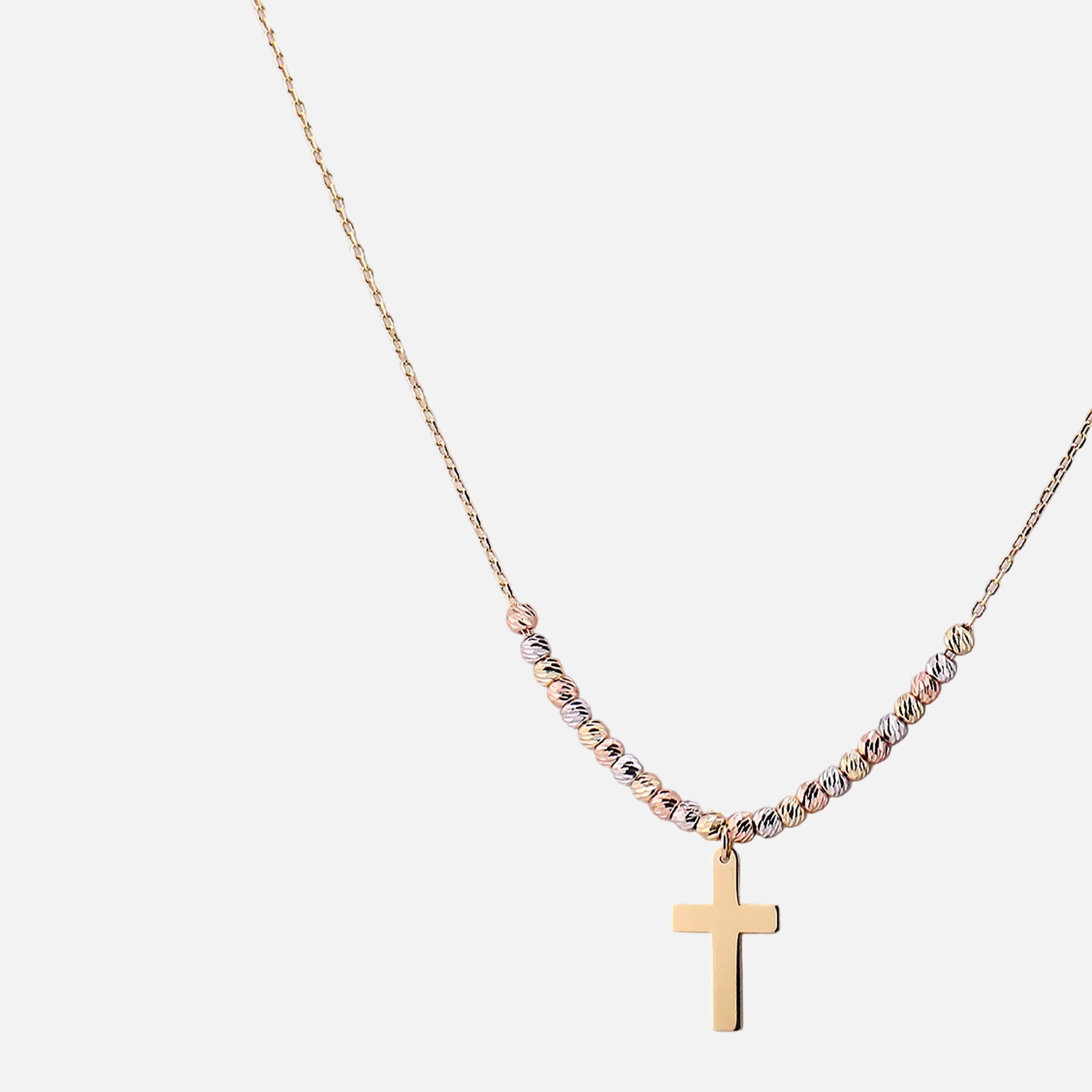 Gargantilla Cruz Tonos en Oro de 10K