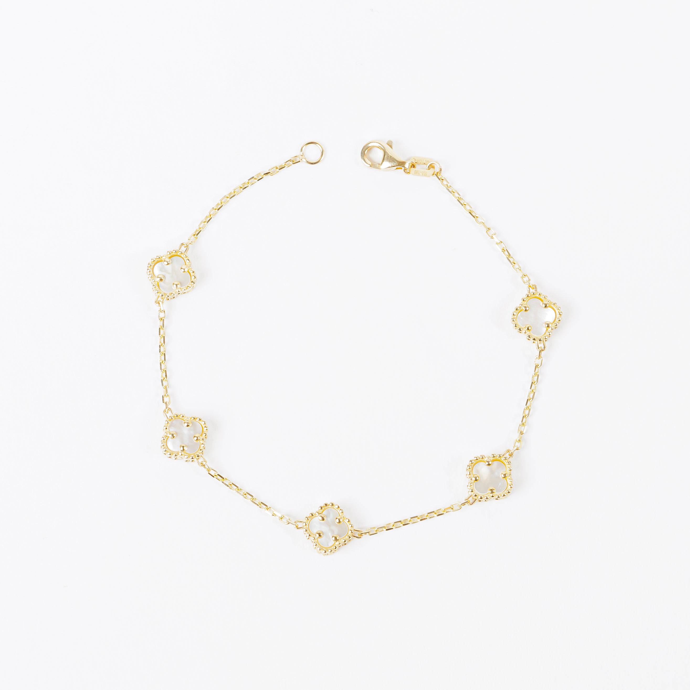 Pulsera de Oro Tipo Van Cleef de 14K