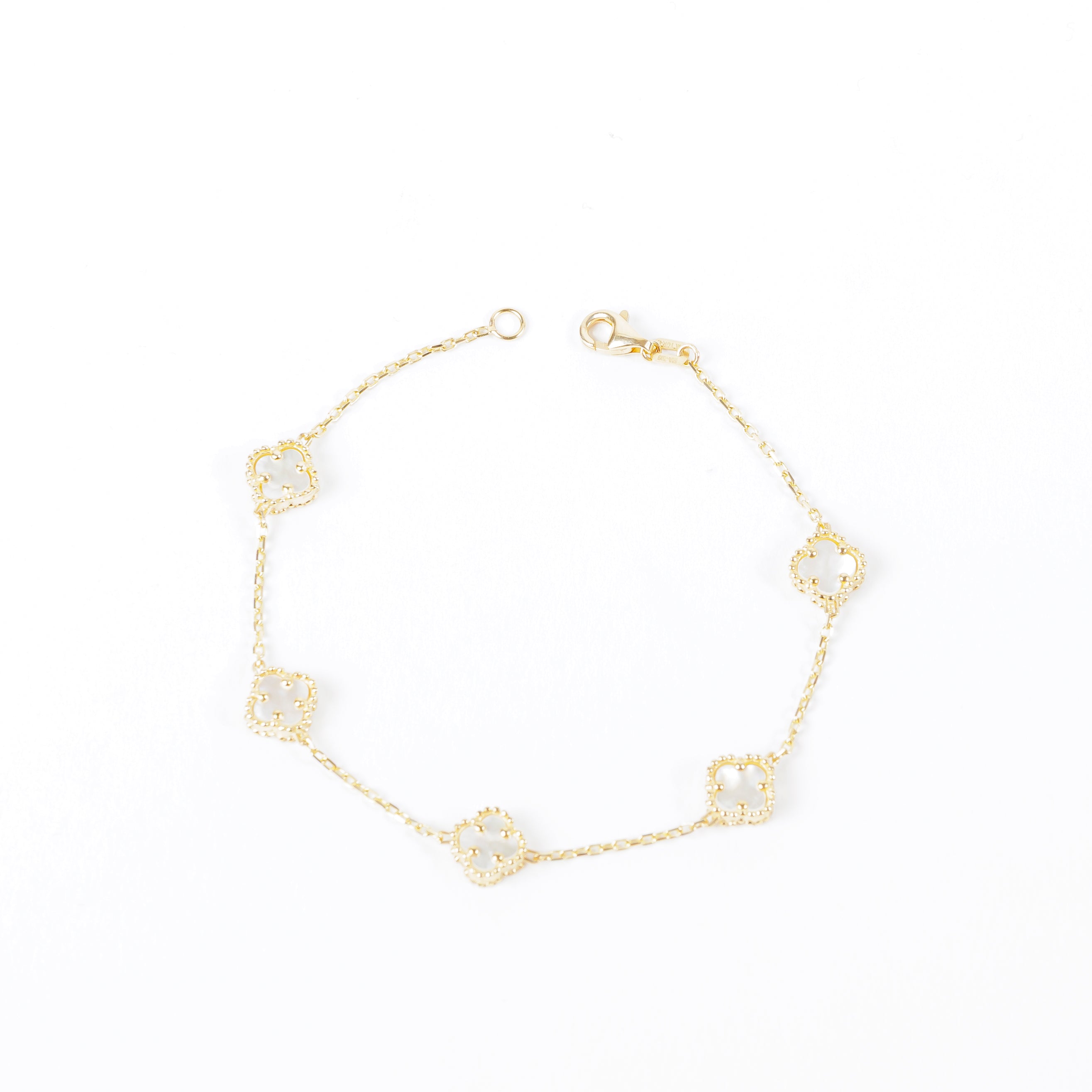 Pulsera de Oro Tipo Van Cleef de 14K