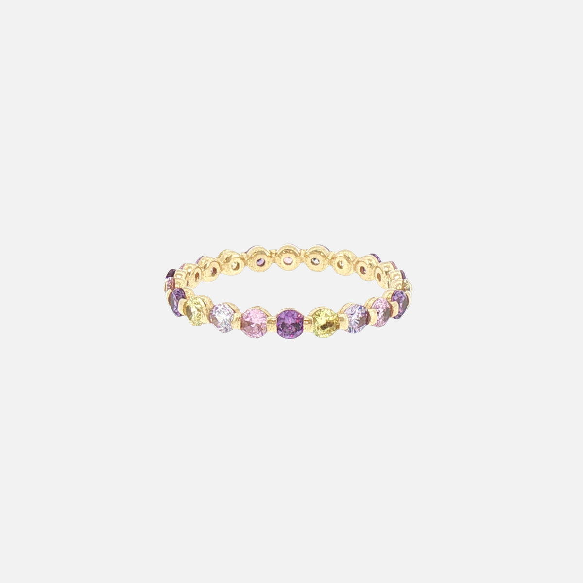 Anillo Eternity Colores en Oro de 14K