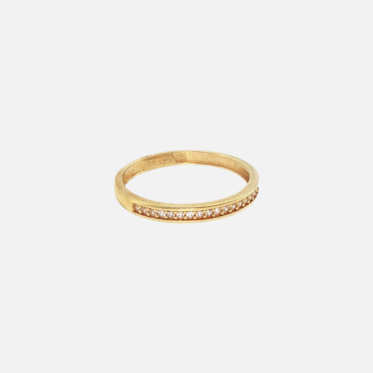 Anillo Media Churumbela Blanco en Oro de 14K