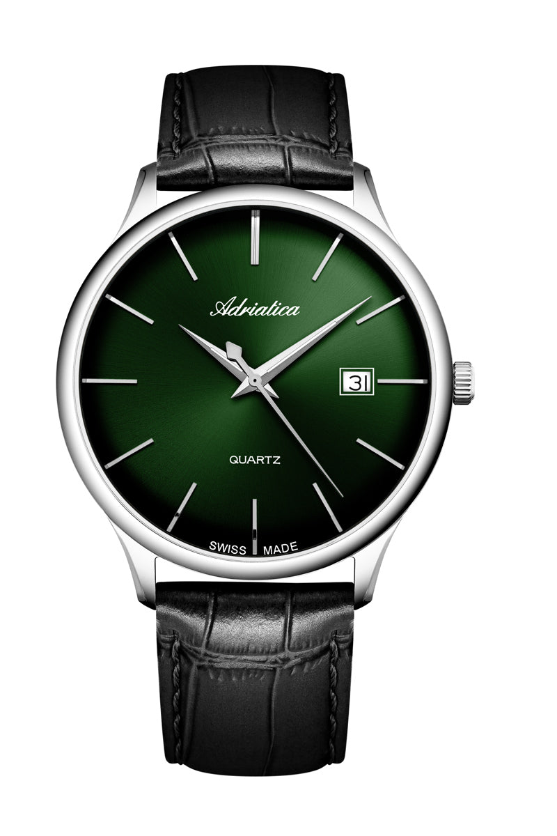 Reloj Adriatica Premiere Verde con Correa de Piel