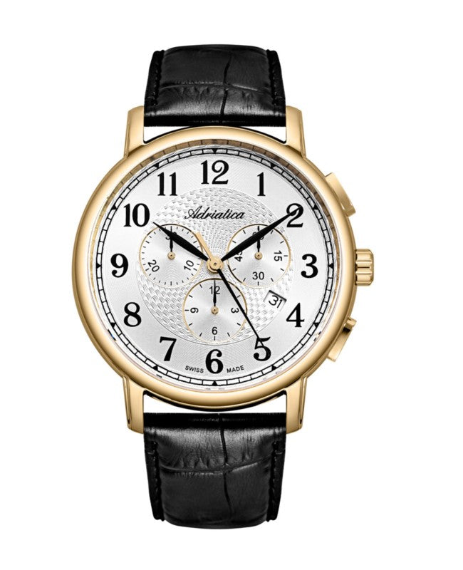 Reloj Adriatica Passion Cronógrafo Dorado con Correa de Piel