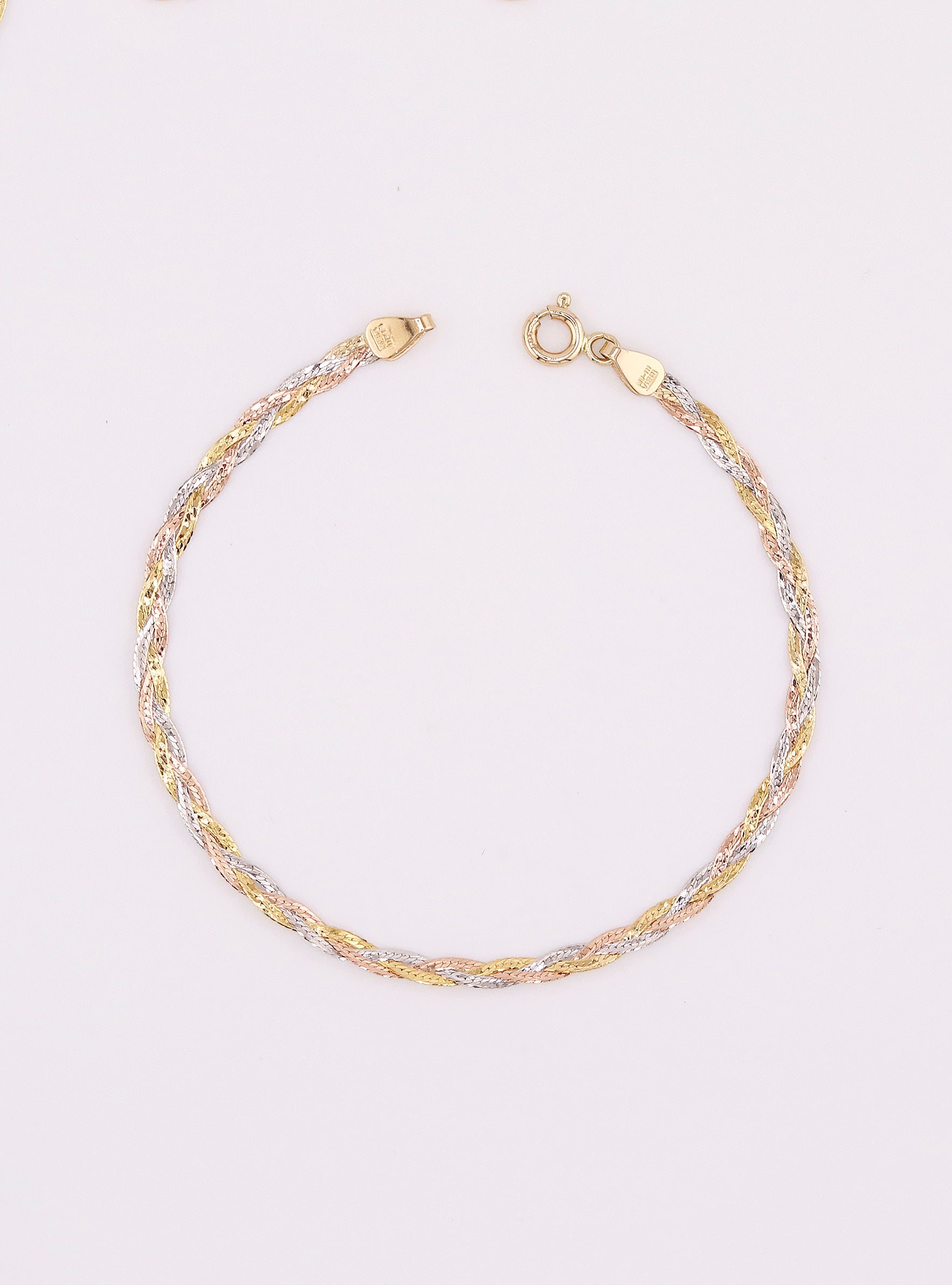 Pulsera de Oro Trenzada de 14K