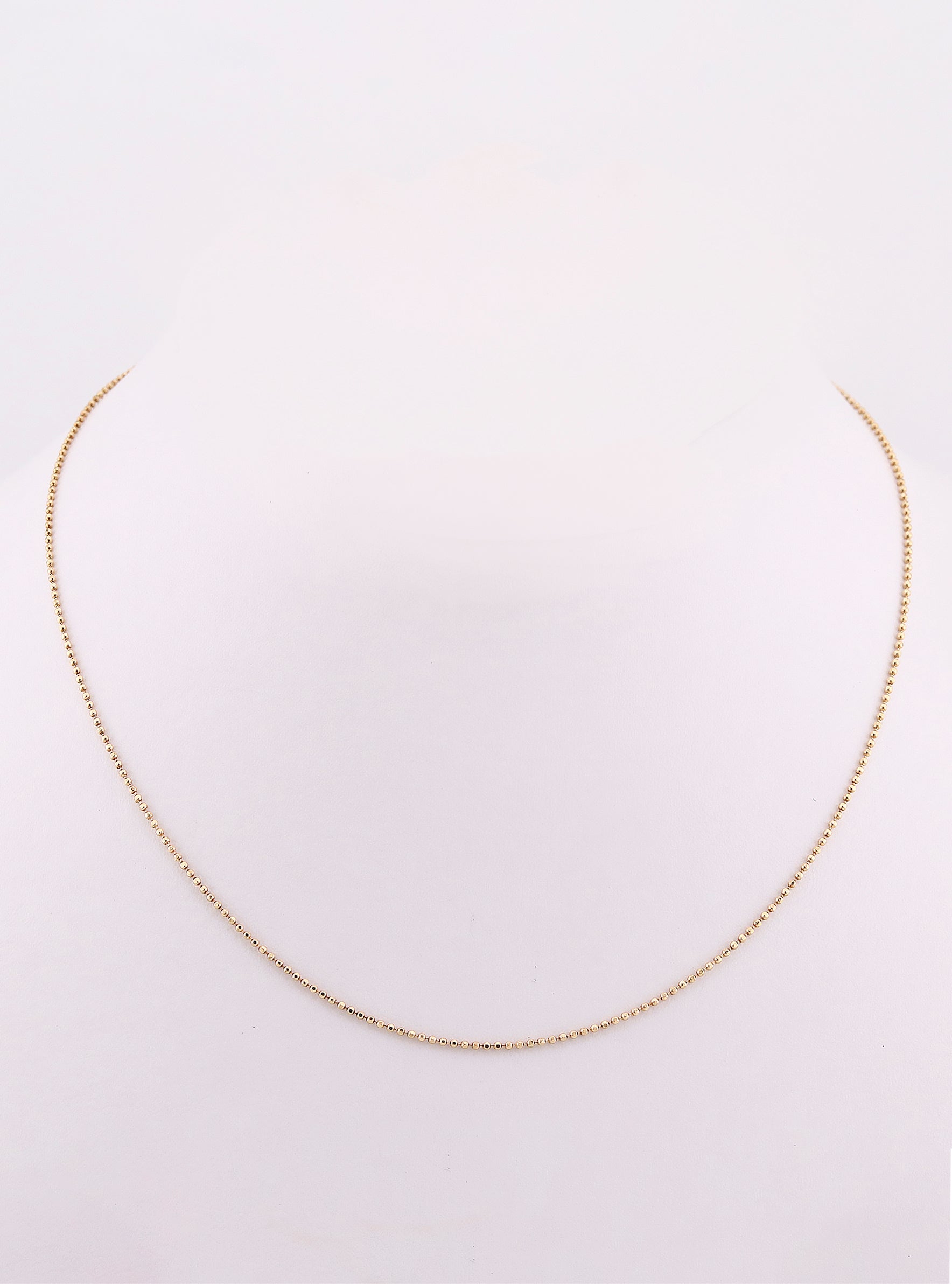 Cadena con Cuencas en Oro de 14K