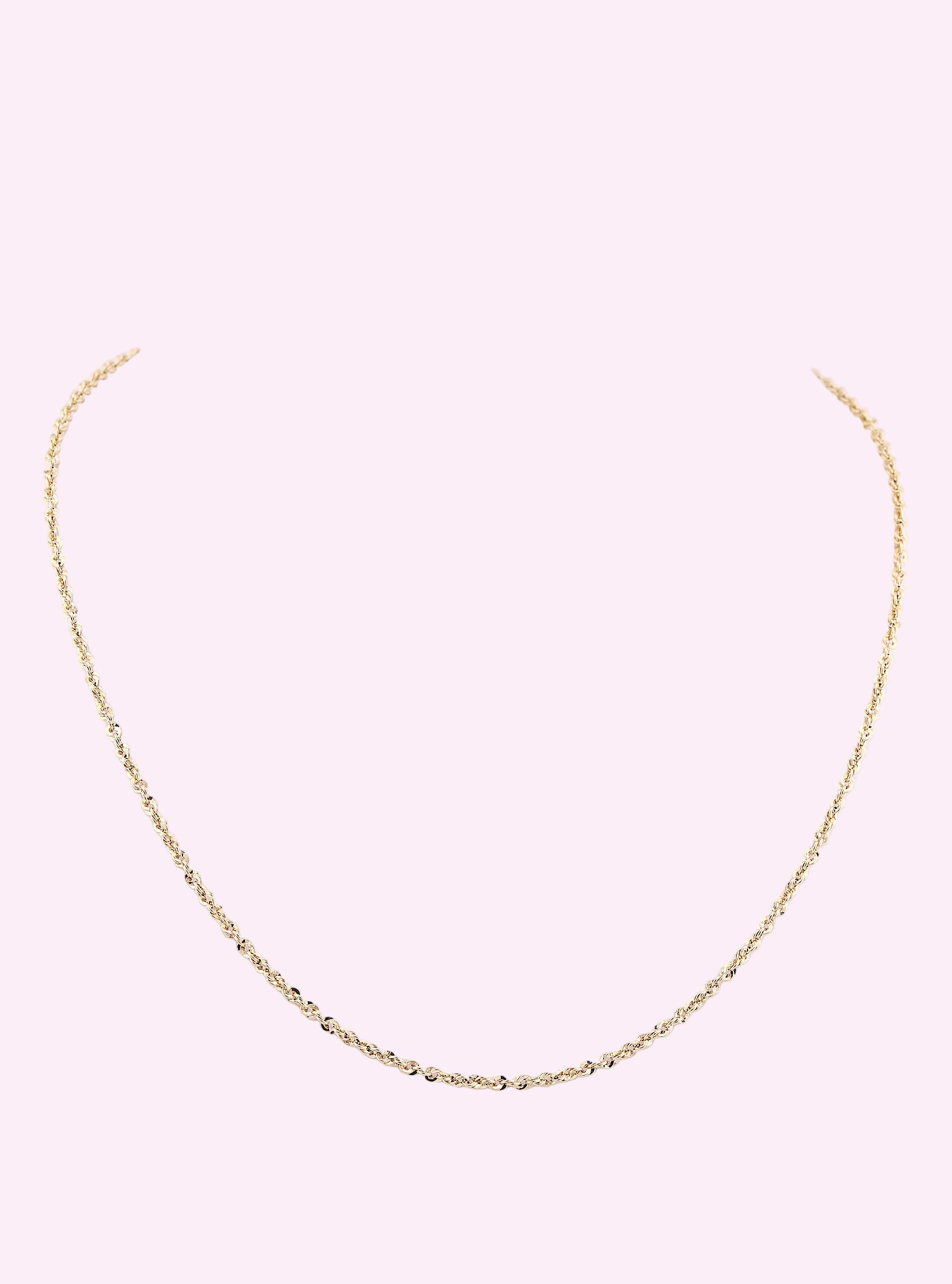 Cadena de Oro Tejido Torzal de 14K