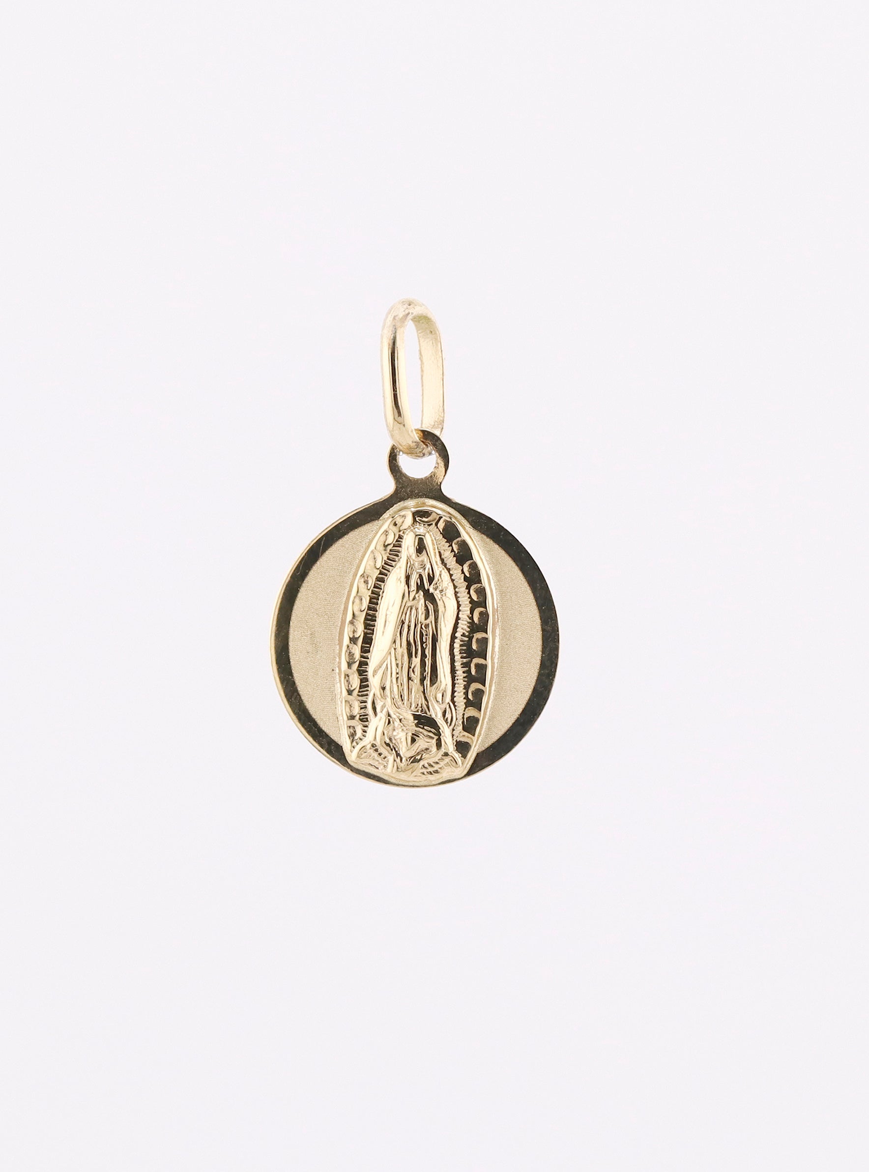 Dije de Oro Virgen Círculo de 14K