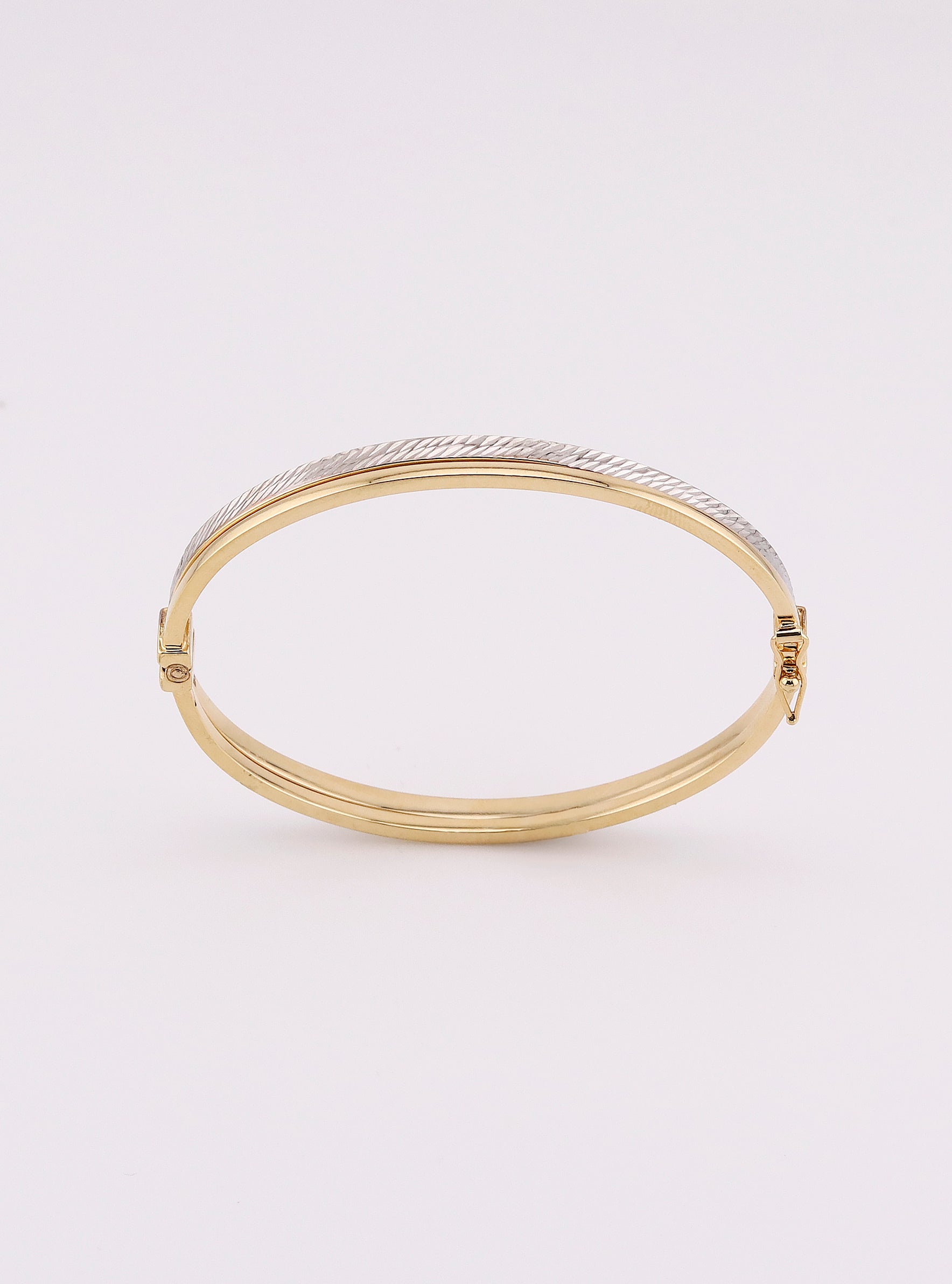 Brazalete de Oro en Dos Tonos de 14K