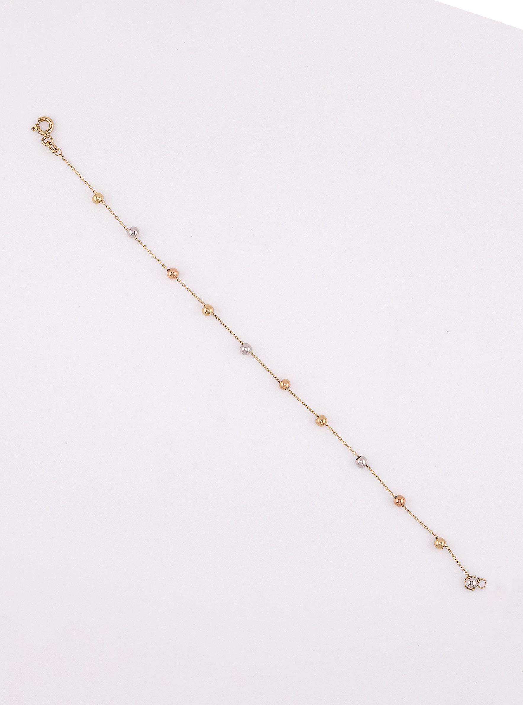 Pulsera de Oro Borlas en Tonos de 14K