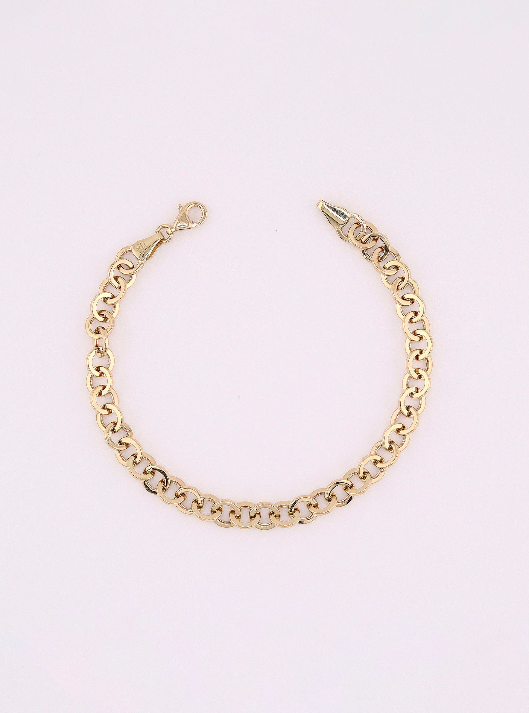 Pulsera de Oro Círculo Invertido de 14K