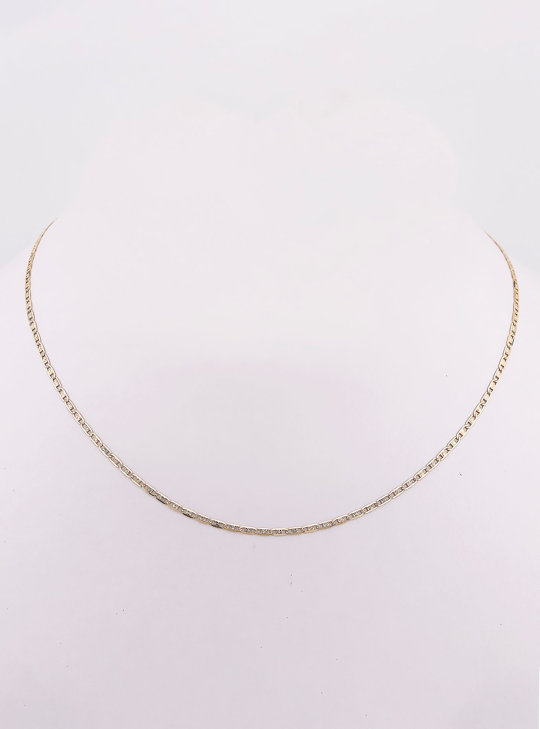 Cadena Candado Relimado en Oro de 14K