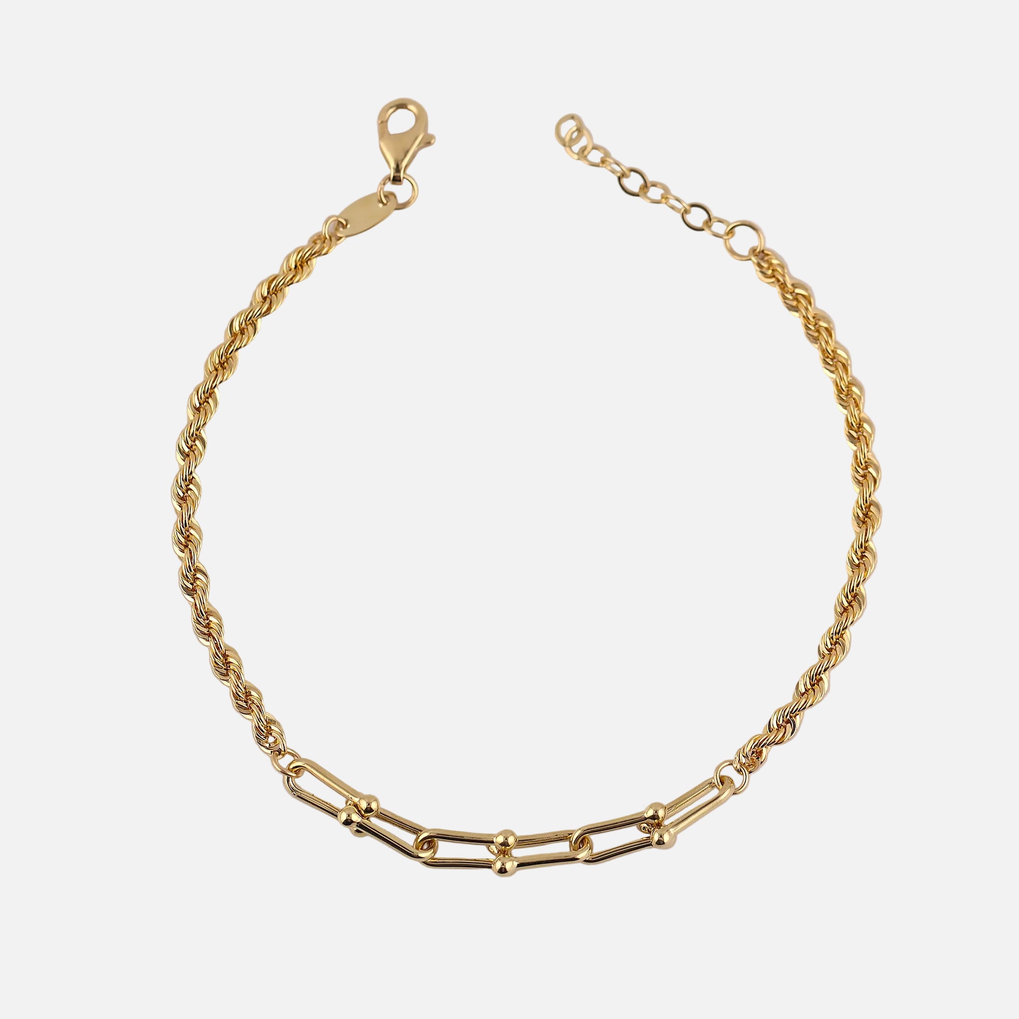 Pulsera T Clásico en Oro de 14K