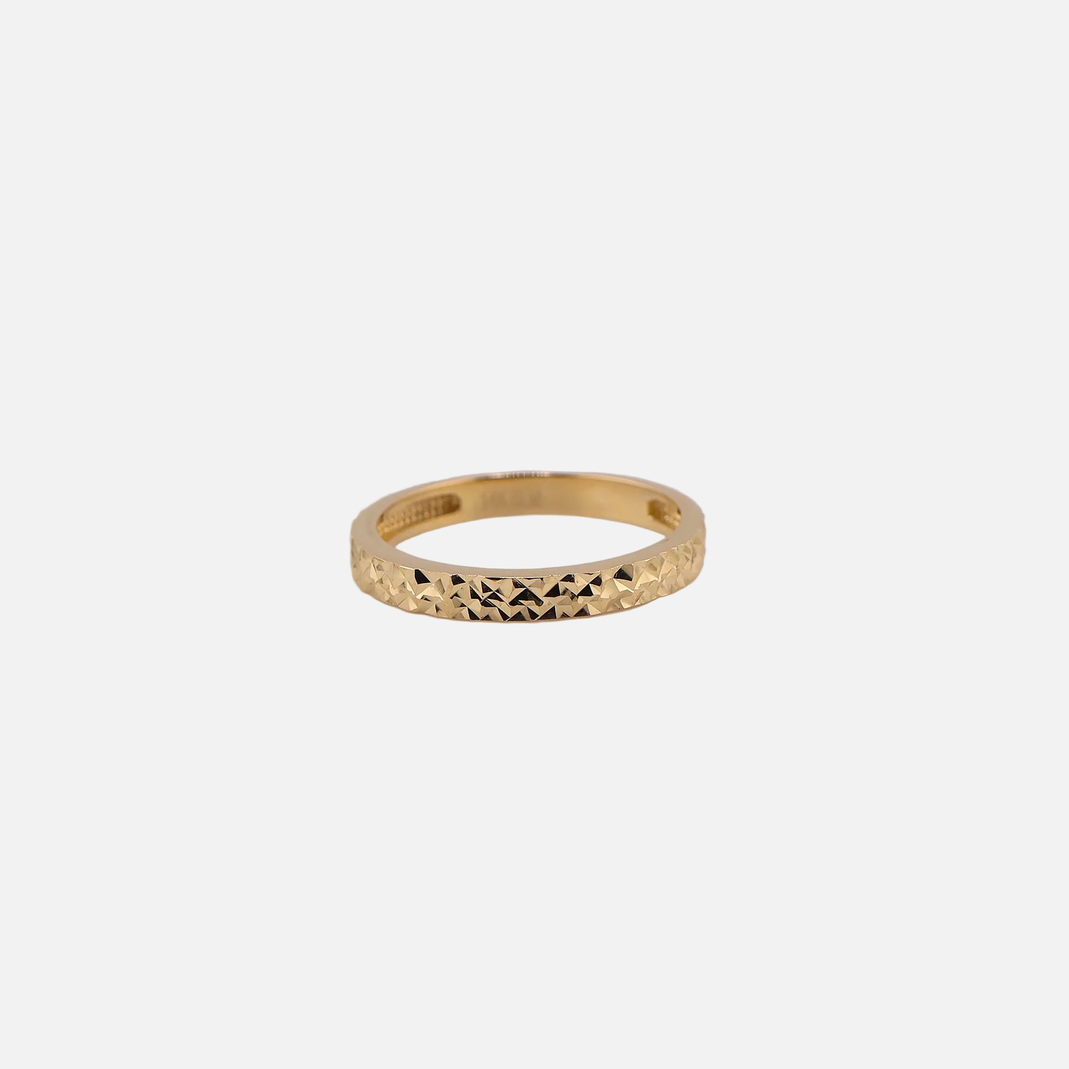Anillo Facetado en Oro de 14K