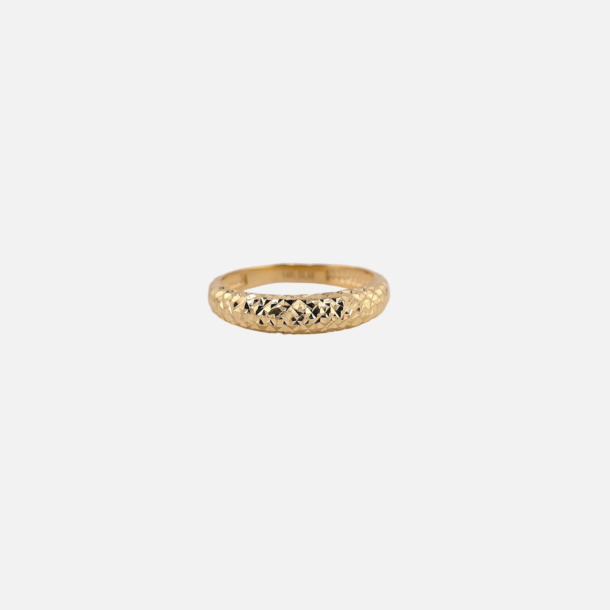 Anillo Facetado de Oro de 14K