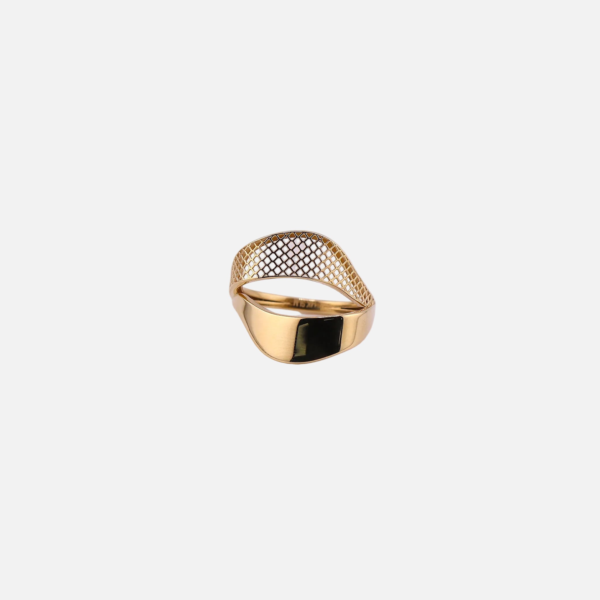Anillo Ondas en Oro de 14K