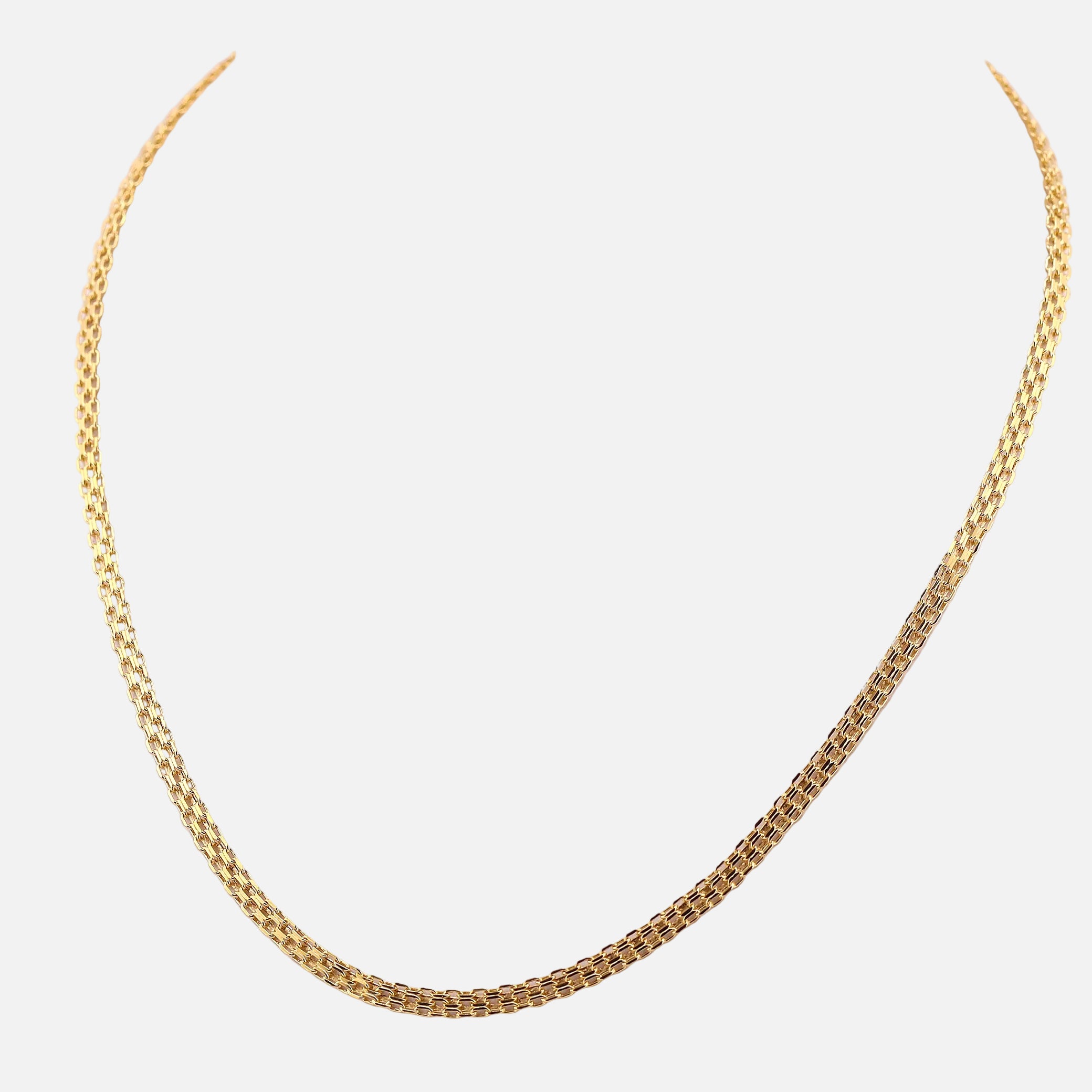 Cadena Tejido Chino en Oro de 14K