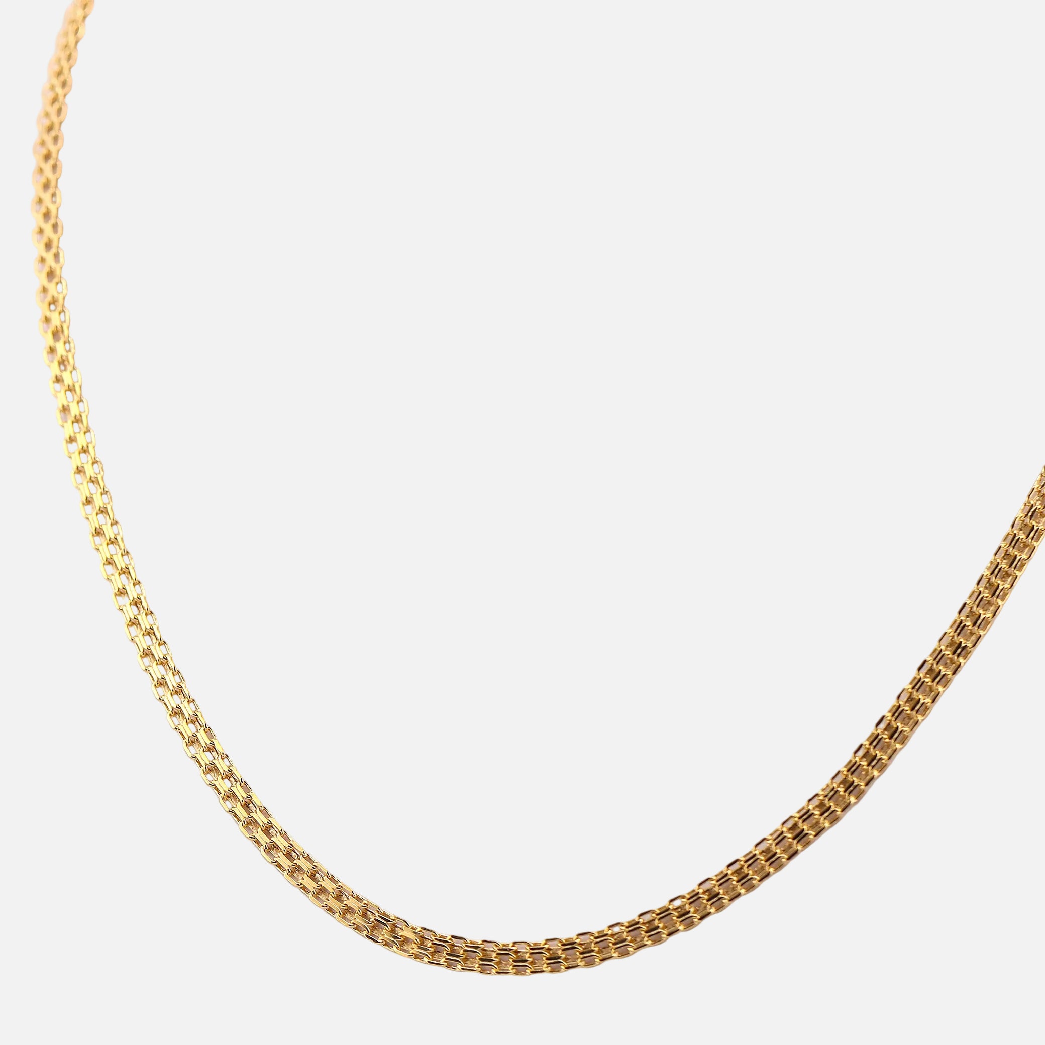 Cadena Tejido Chino en Oro de 14K