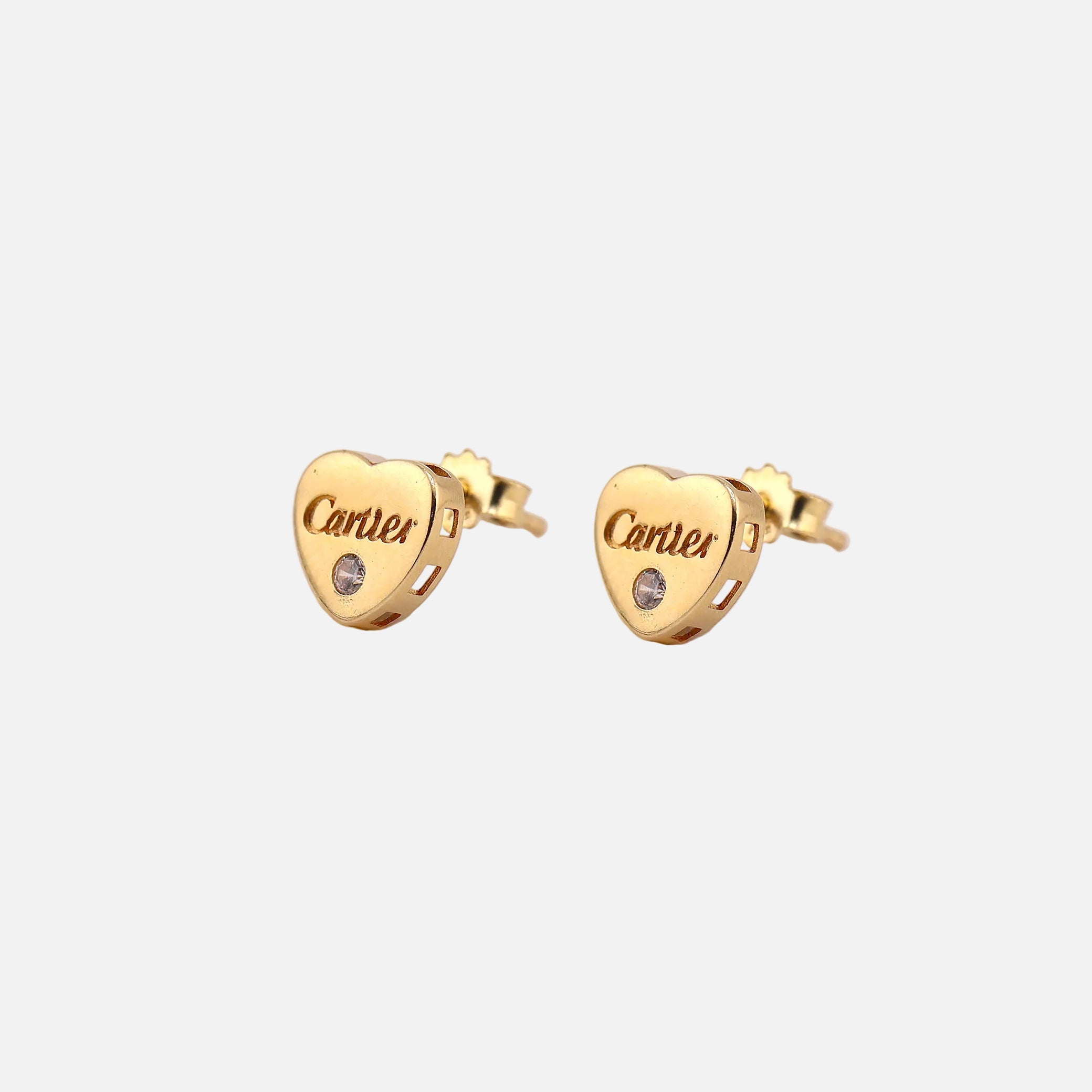 Aretes Clásicos de Corazón en Oro de 14K