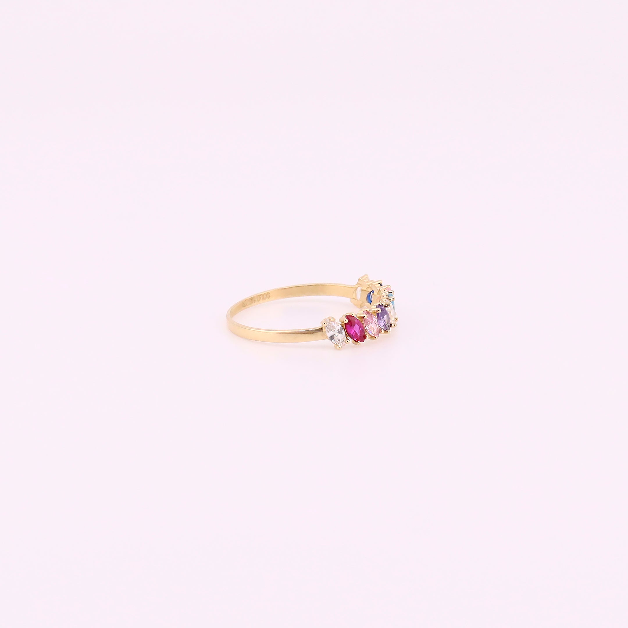 Anillo Media Churumbela en Oro de 14K