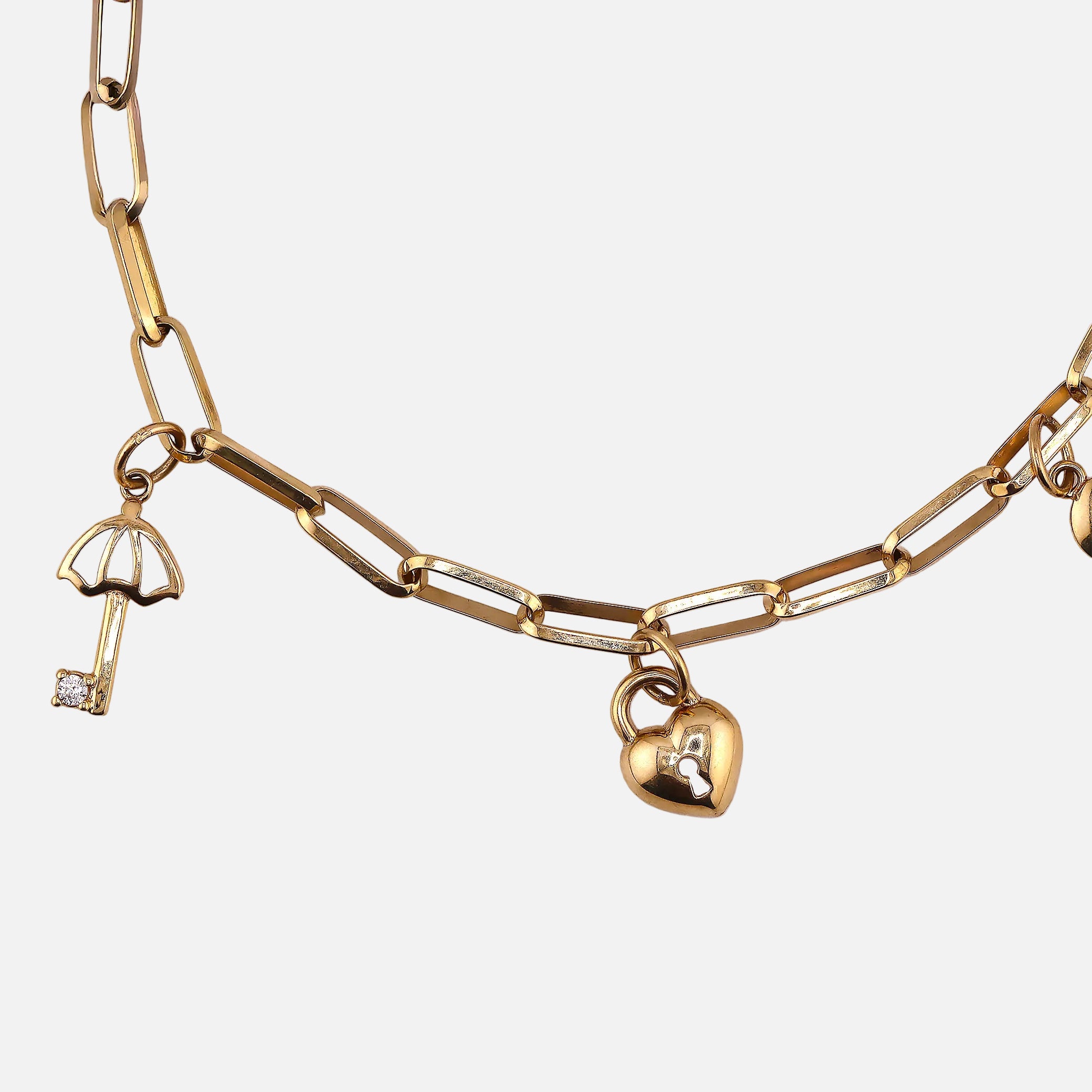 Pulsera Colgantes en Oro de 14K
