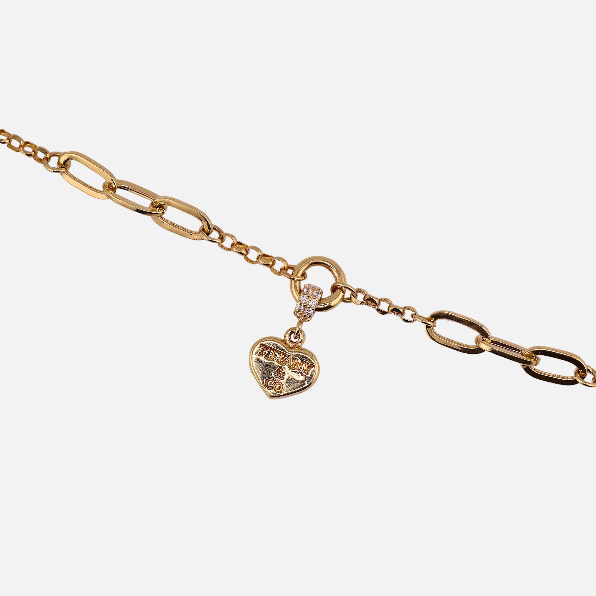 Pulsera Dije Corazón Clásico en Oro de 14K