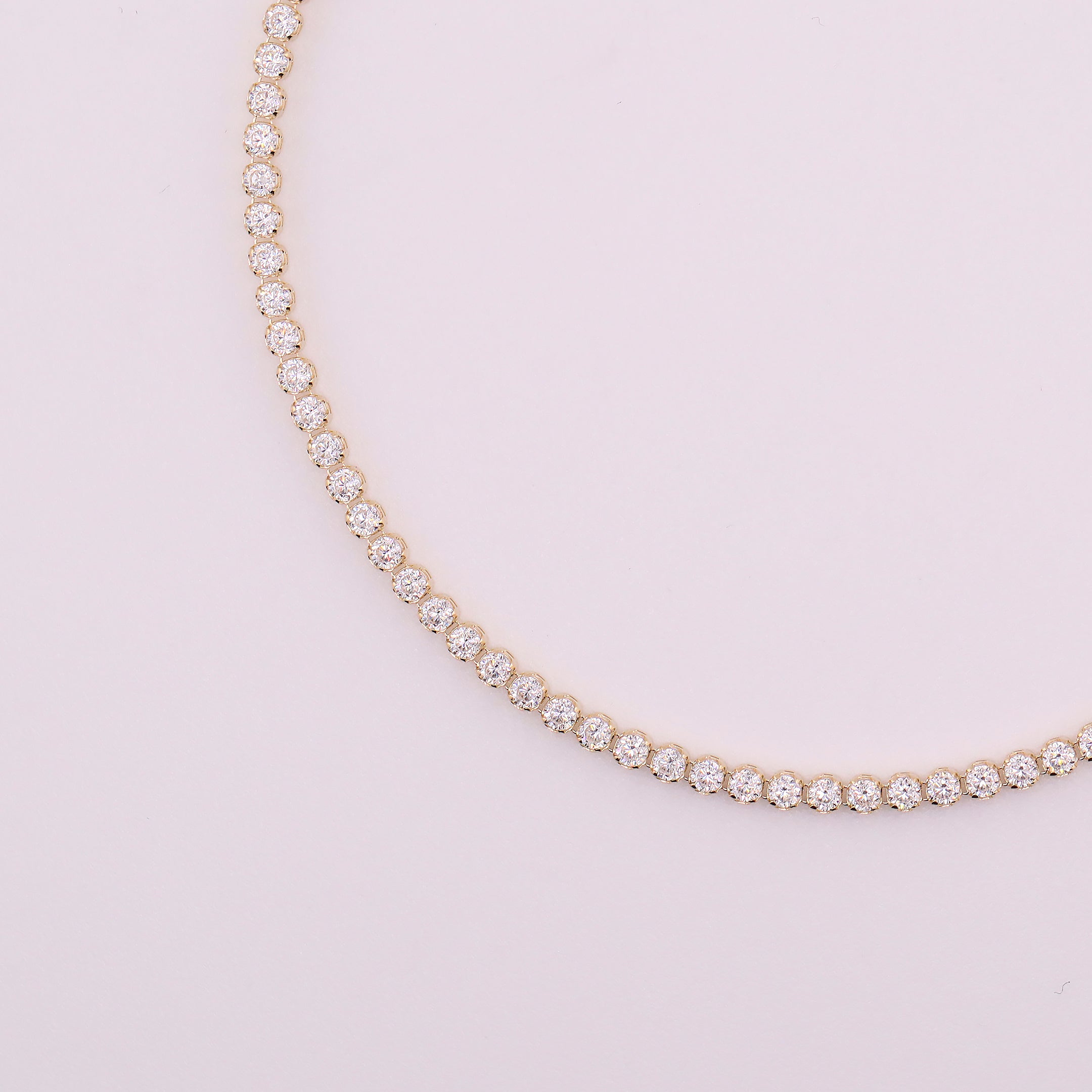 Pulsera Tennis Con Zirconias Blancas en Oro de 14K