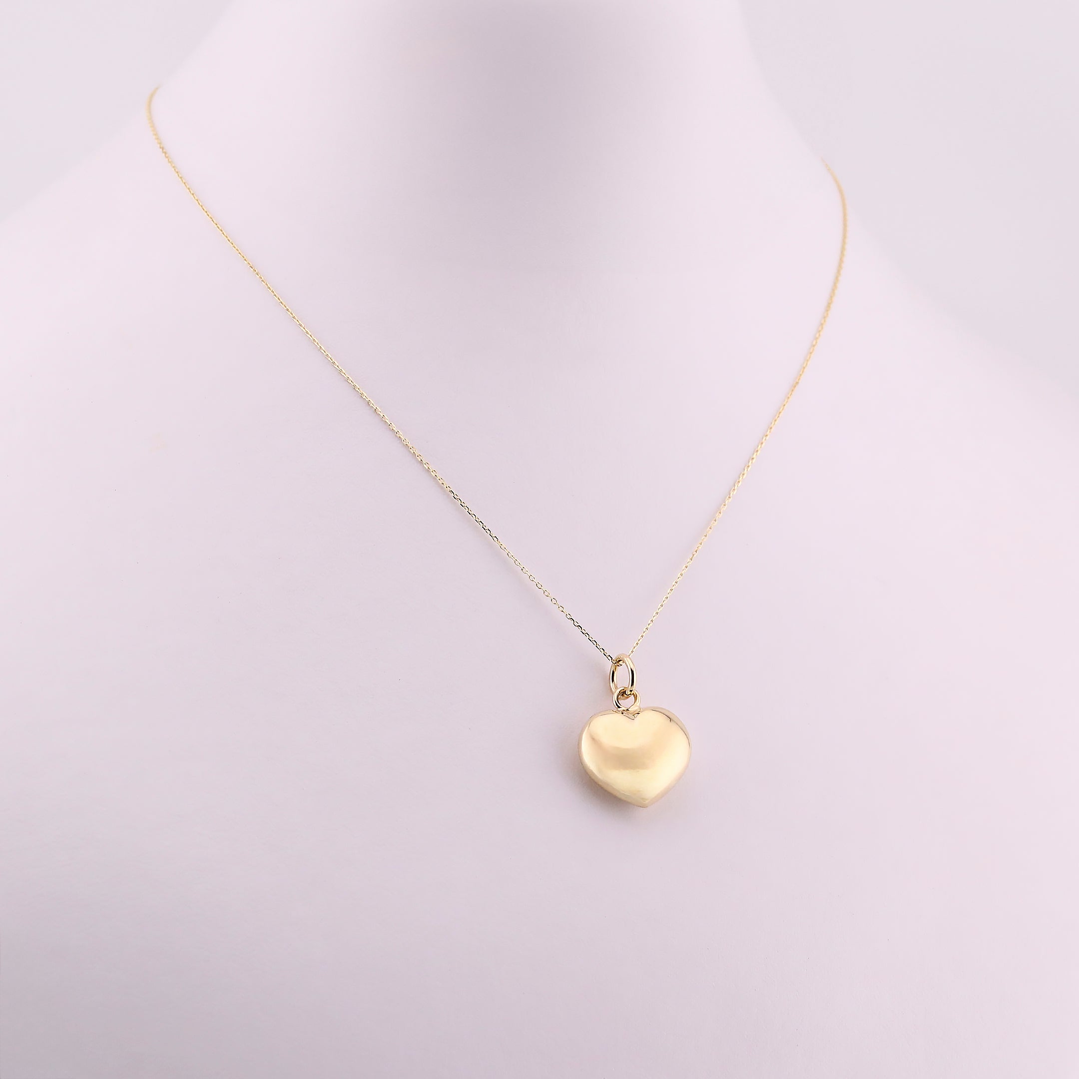 Gargantilla Dije Corazón Inflado en Oro de 14K