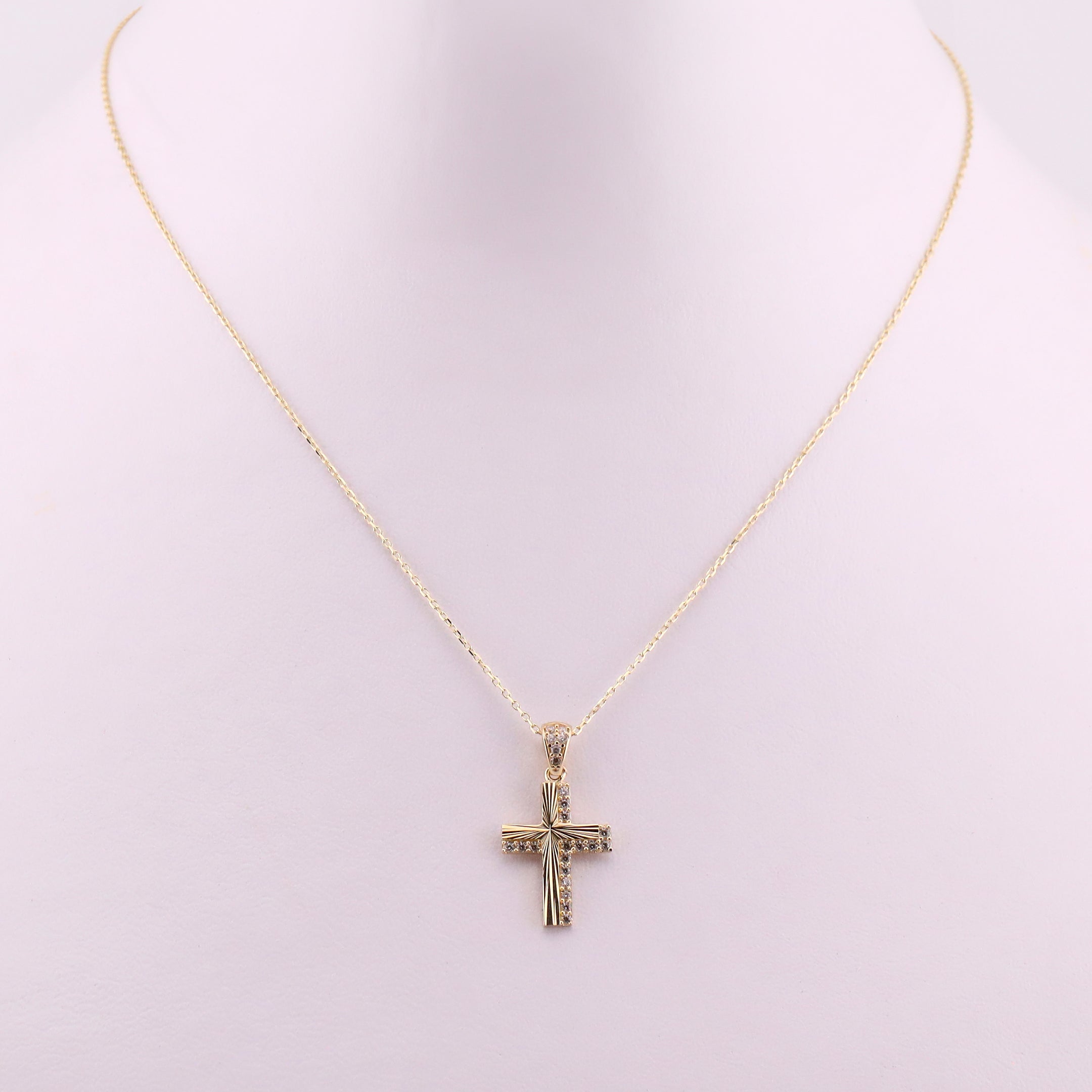 Gargantilla con Dije Cruz en Oro de 14K