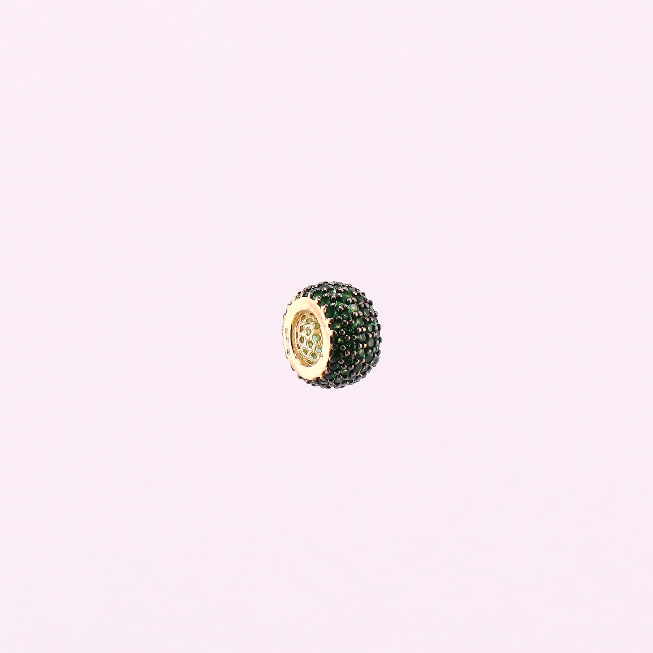 Dije Bola de Fuego con Zirconias en Oro de 14K