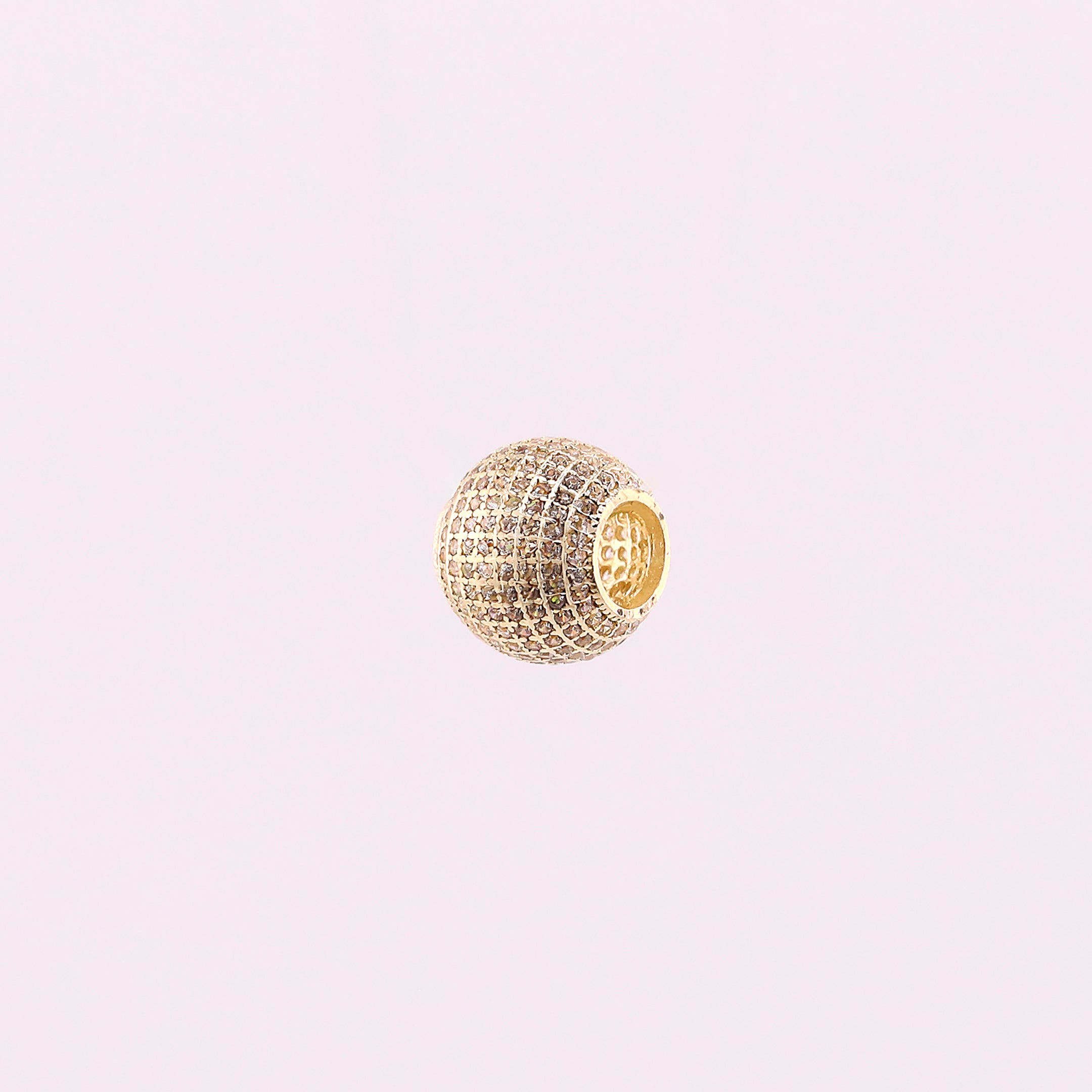 Dije Bola de Fuego con Zirconias en Oro de 14K