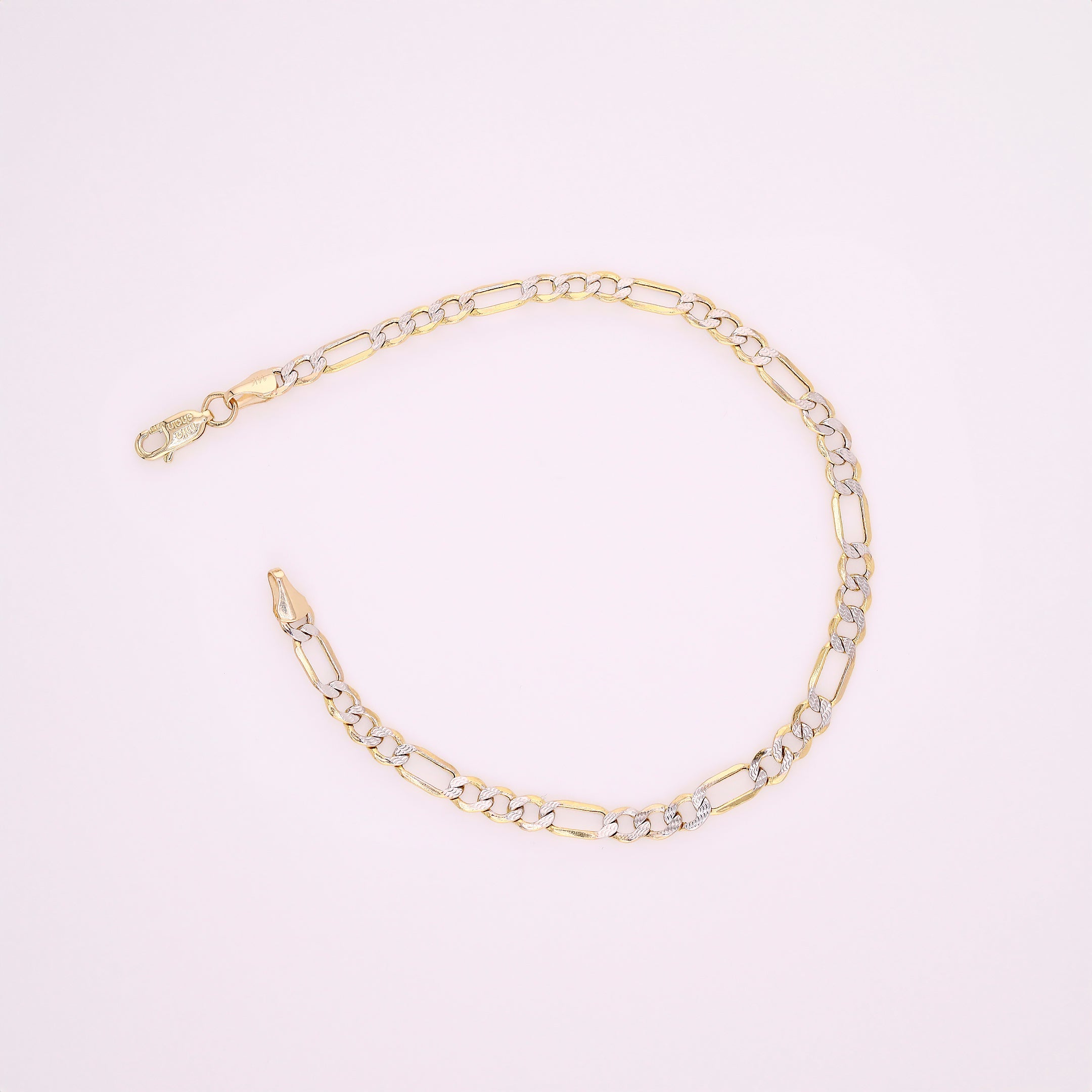 Pulso Tejido 3x1 Diamantado en Oro de 14K