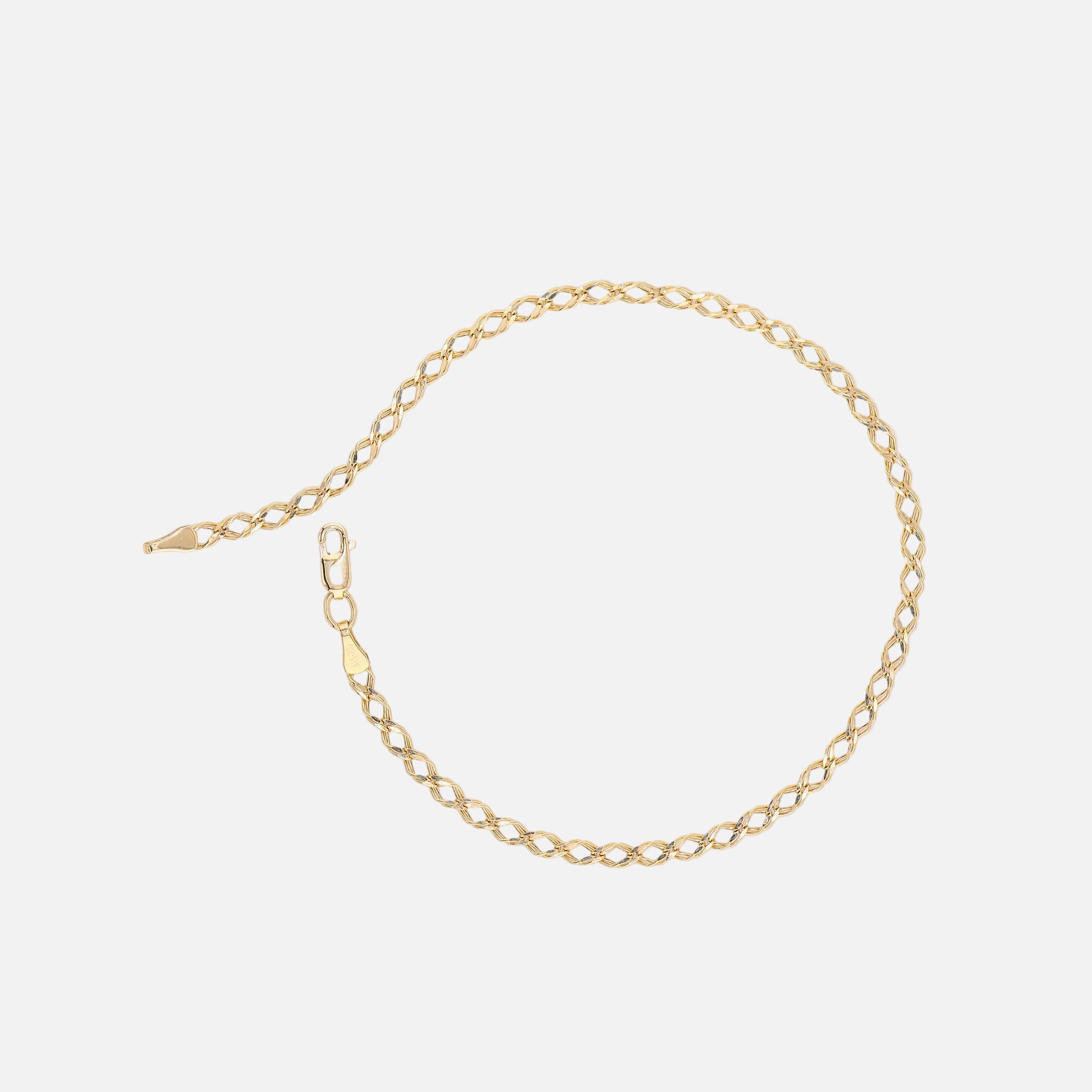 Pulso Doble Rombo en Oro de 10K