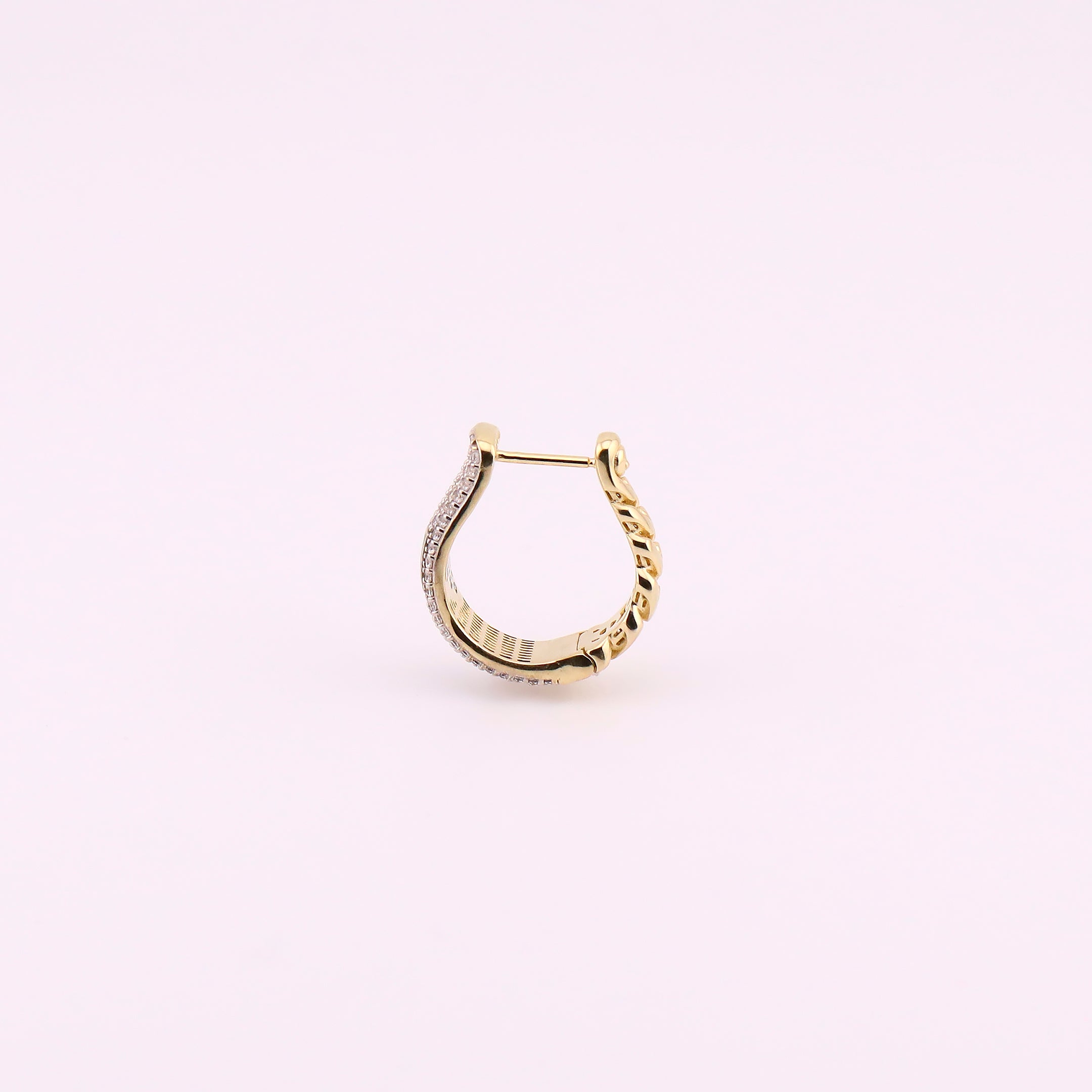 Aretes Monaco Chain Clásicos en Oro de 10K