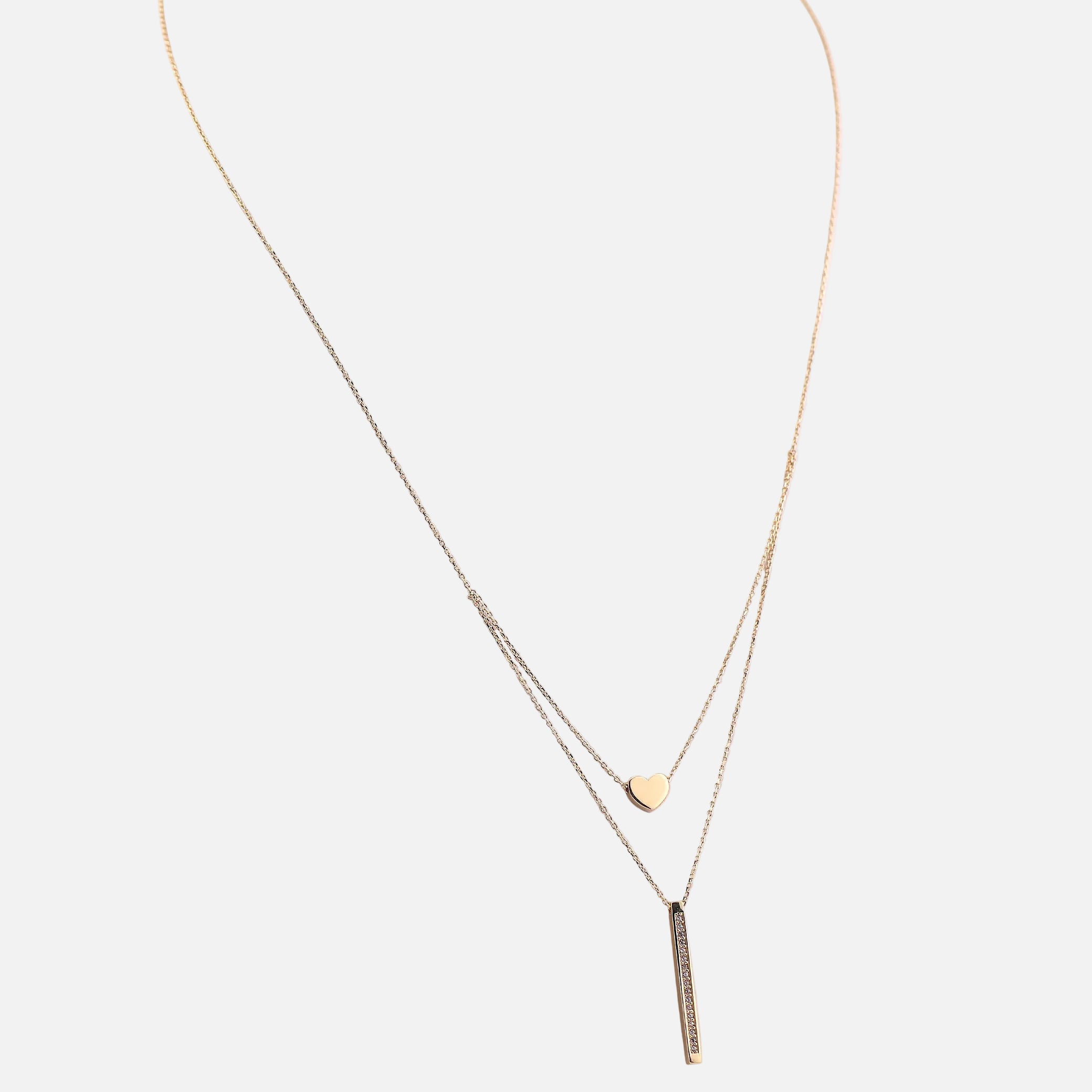 Gargantilla Corbatín Corazón en Oro de 14K