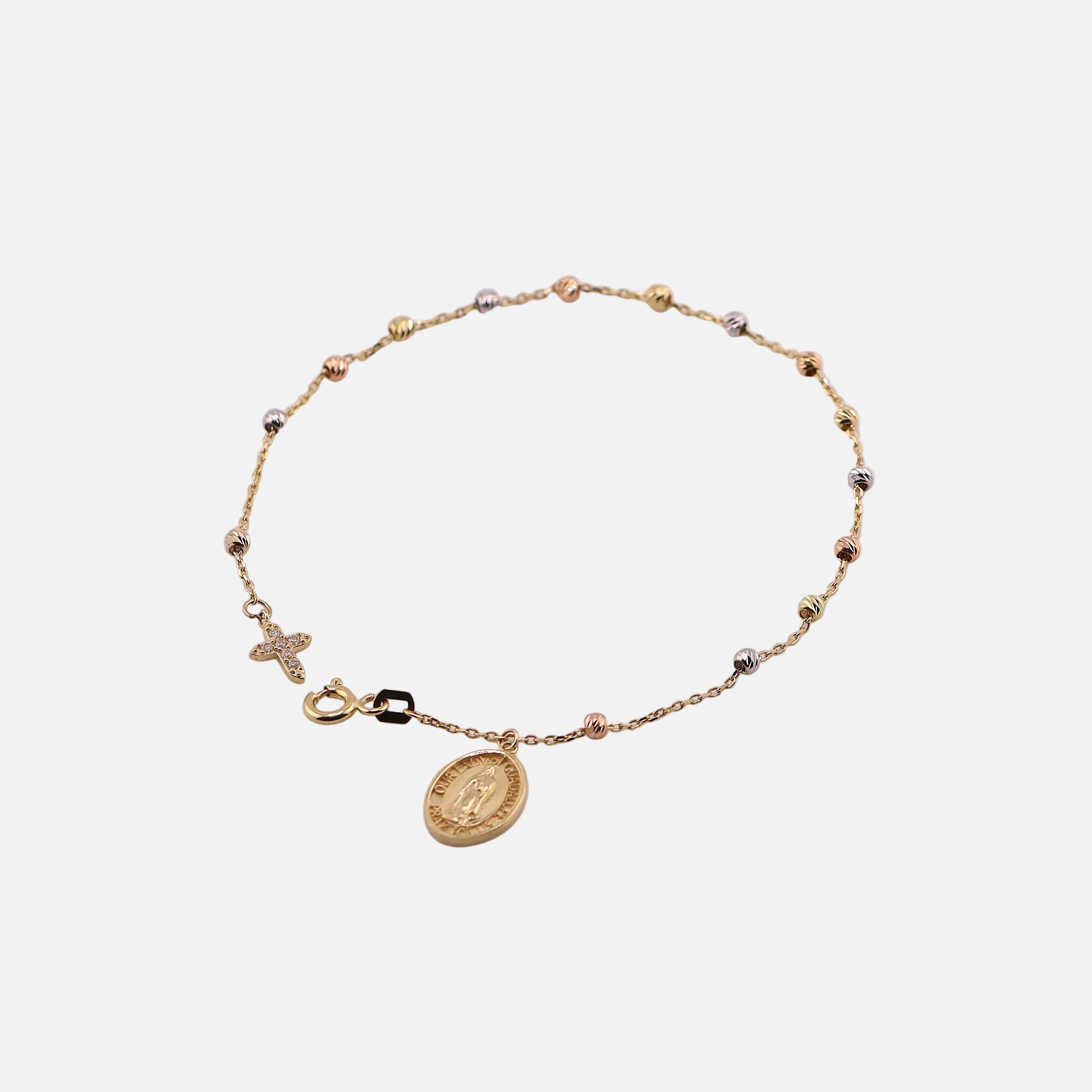 Pulso Misterio Virgen en Oro de 14K