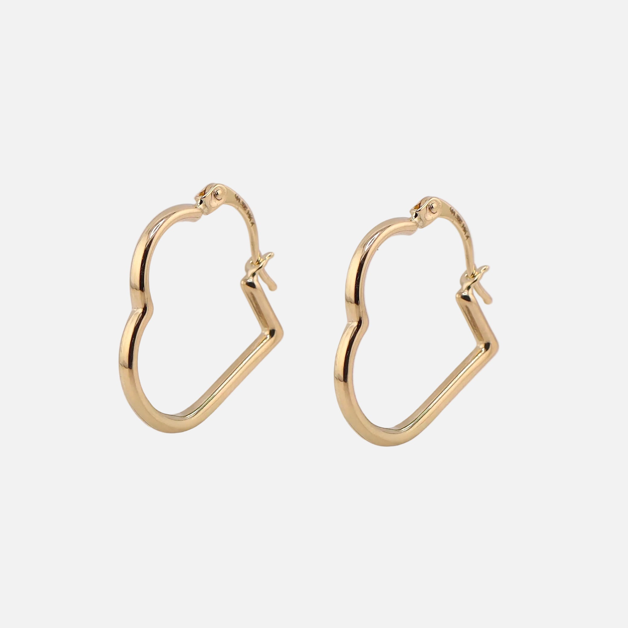 Arracadas Corazón en Oro de 14K