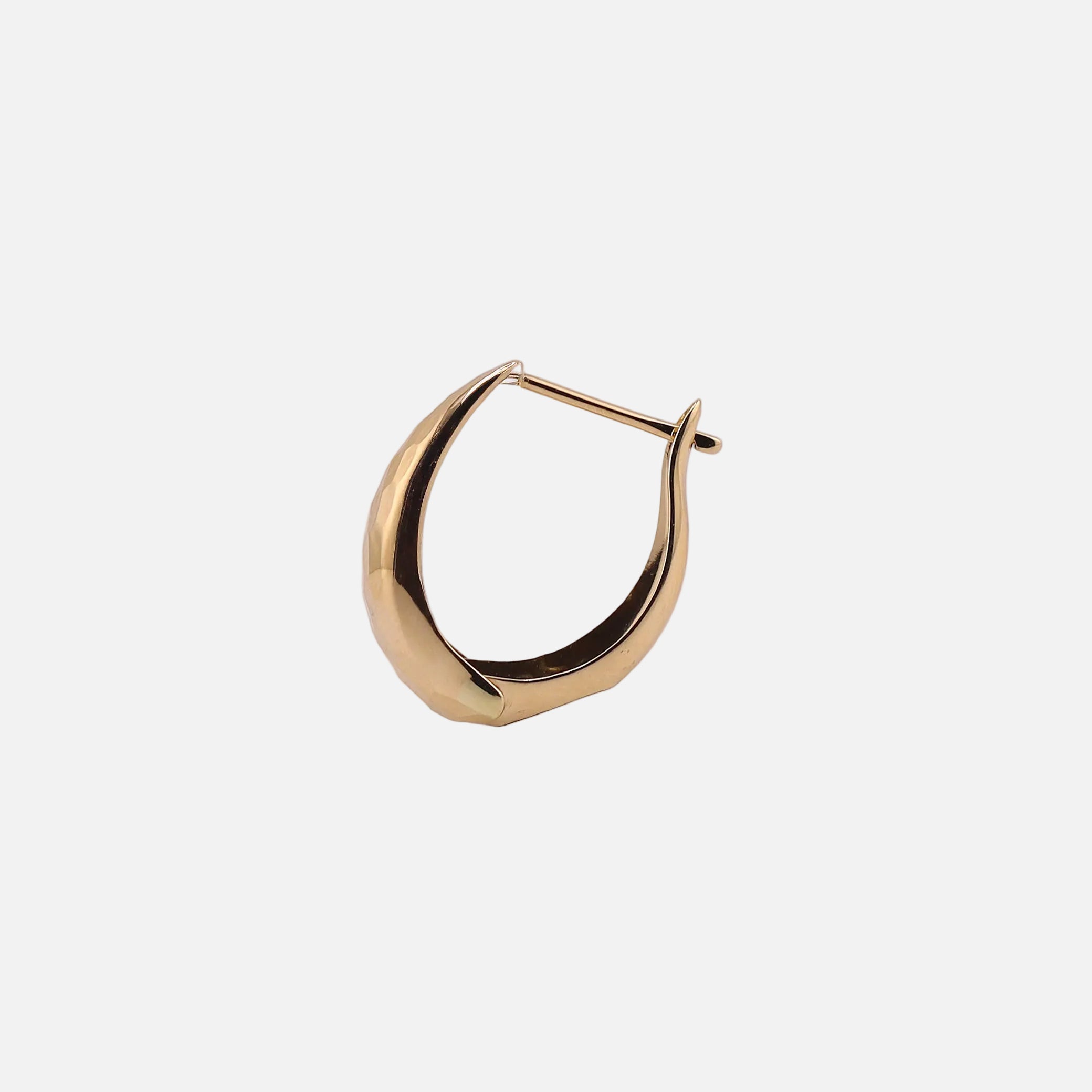 Arracadas Canasta Facetadas en Oro de 14K