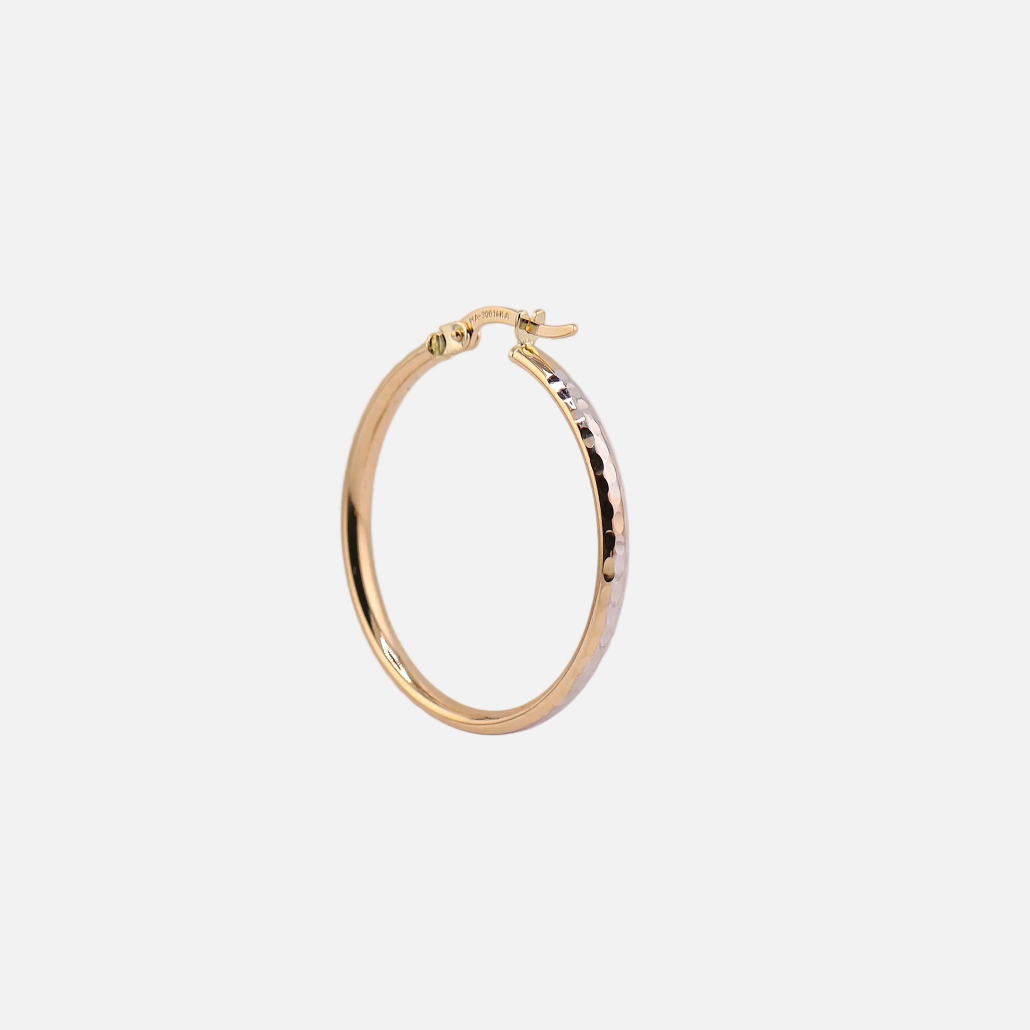 Arracadas Facetadas Tonos en Oro de 14K