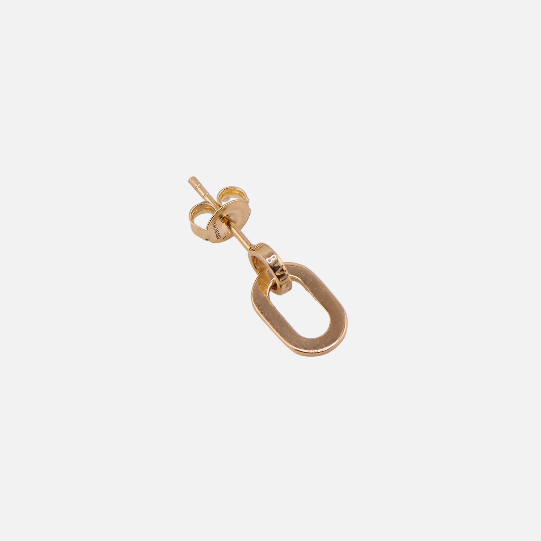Aretes Óvalos Colgantes en Oro de 14K