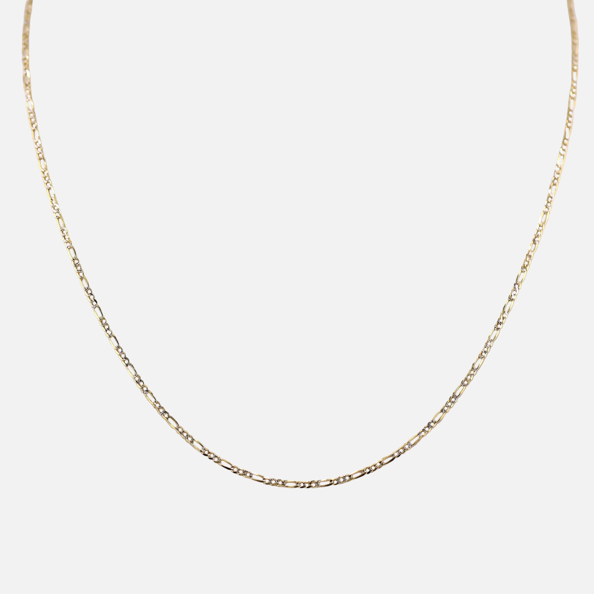 Cadena Tejido 3x1 Diamantado en Oro de 14K
