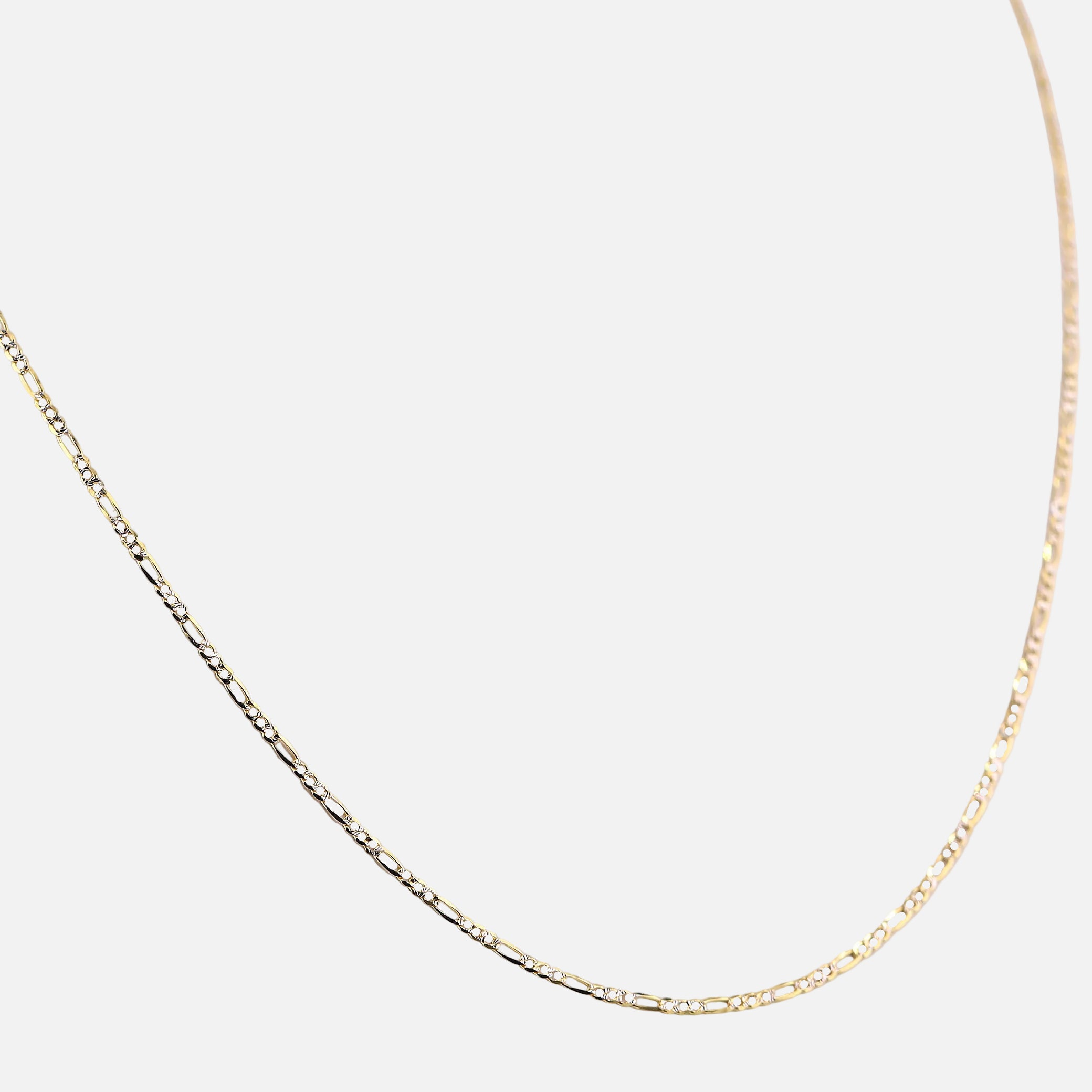 Cadena Tejido 3x1 Diamantado en Oro de 14K