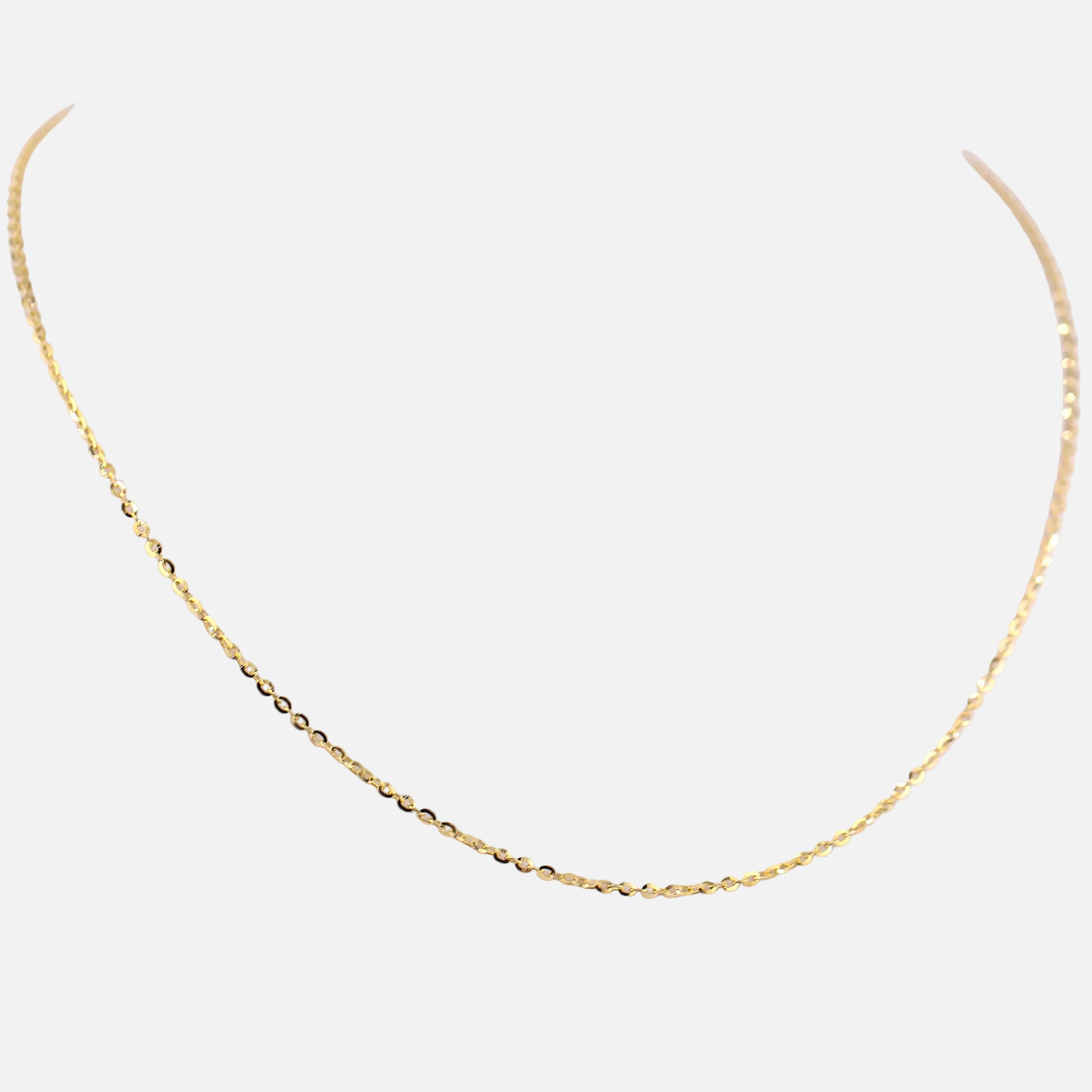 Cadena Eslabón Invertido en Oro de 14K